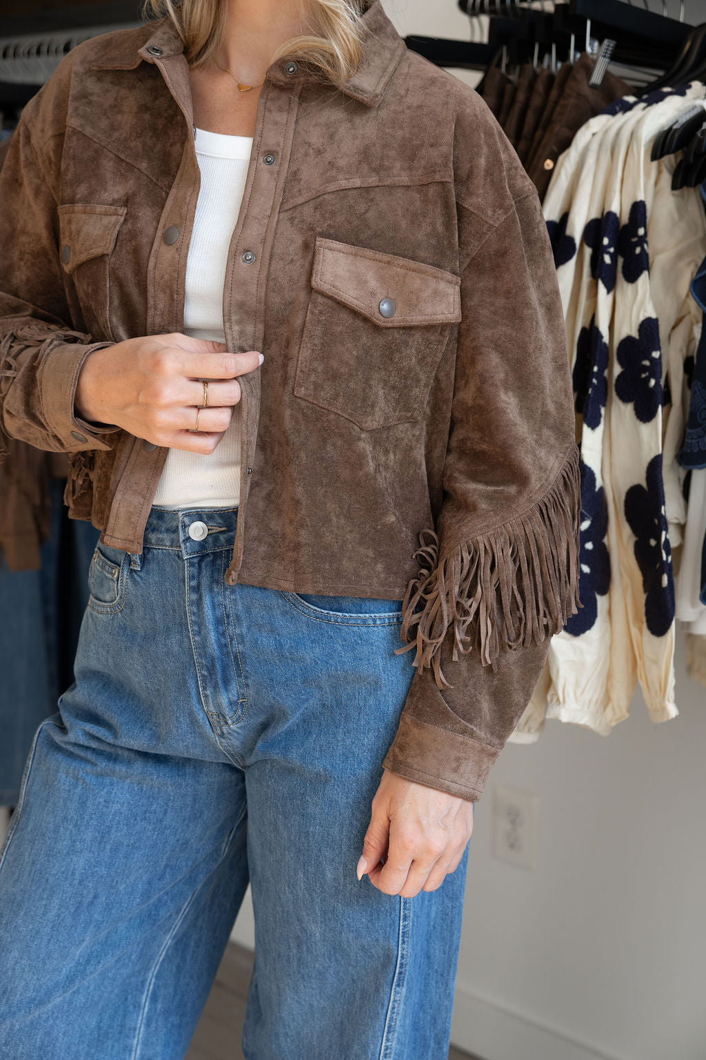 Ozzy Fringe Suede Jacket