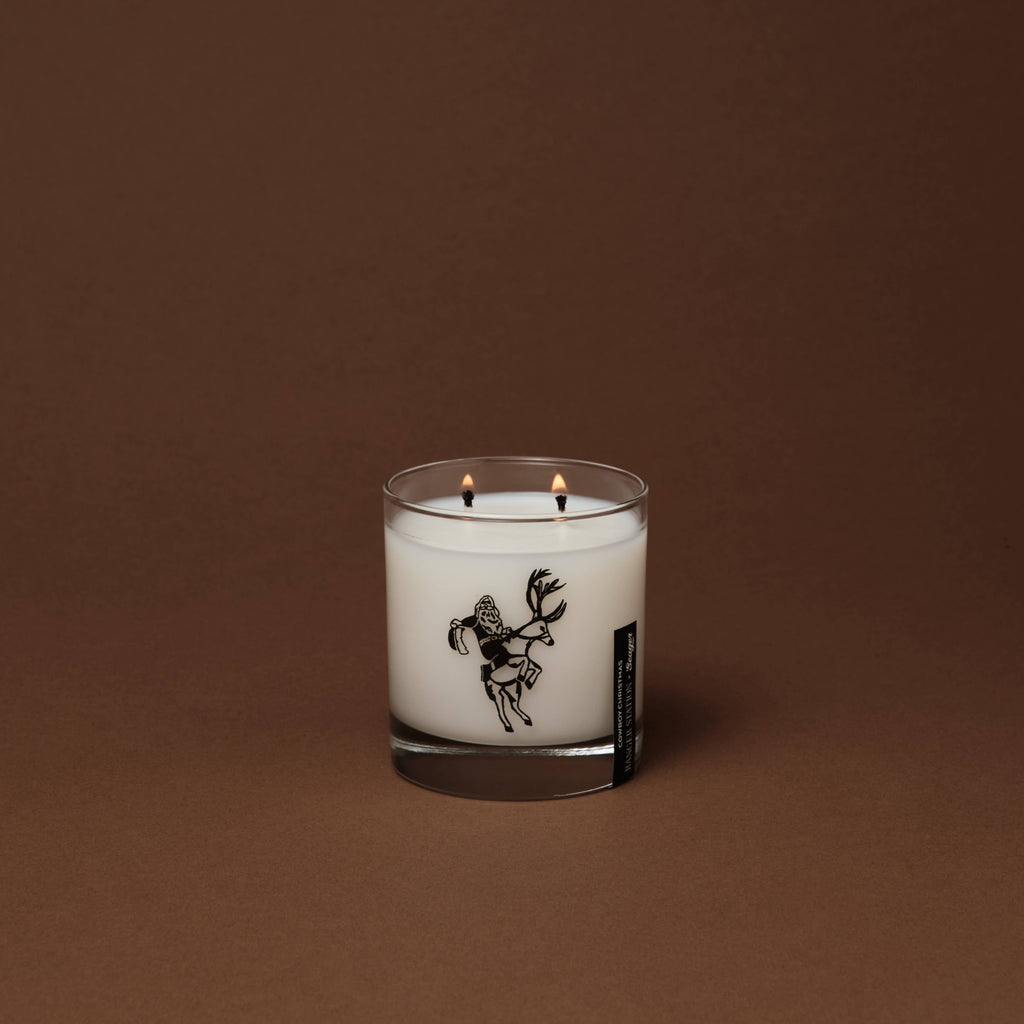 Cowboy Christmas Candle