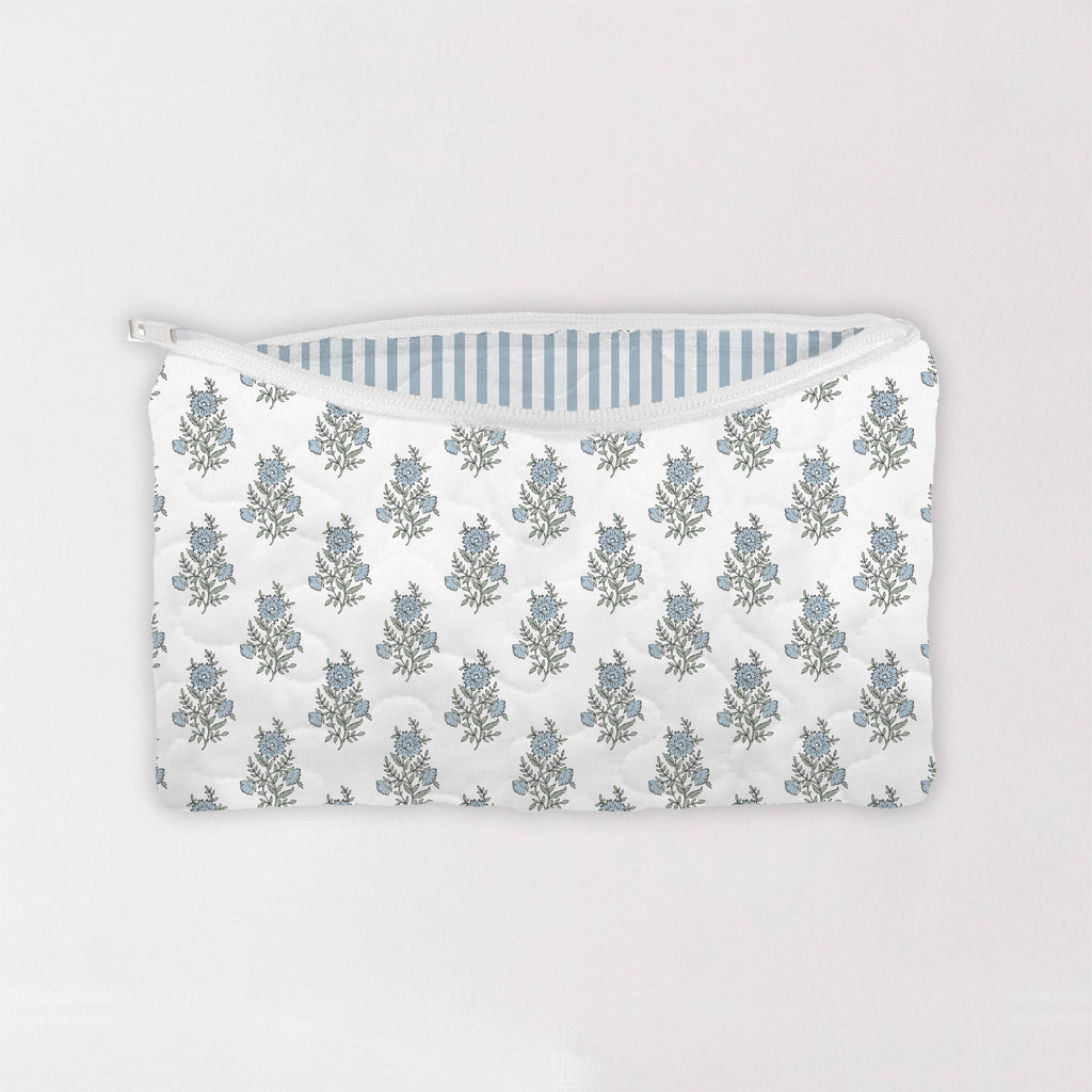 Claire Blue Makeup Bag