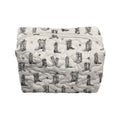 Thunderbird Boots Linen/Black Quilted Makeup Bag