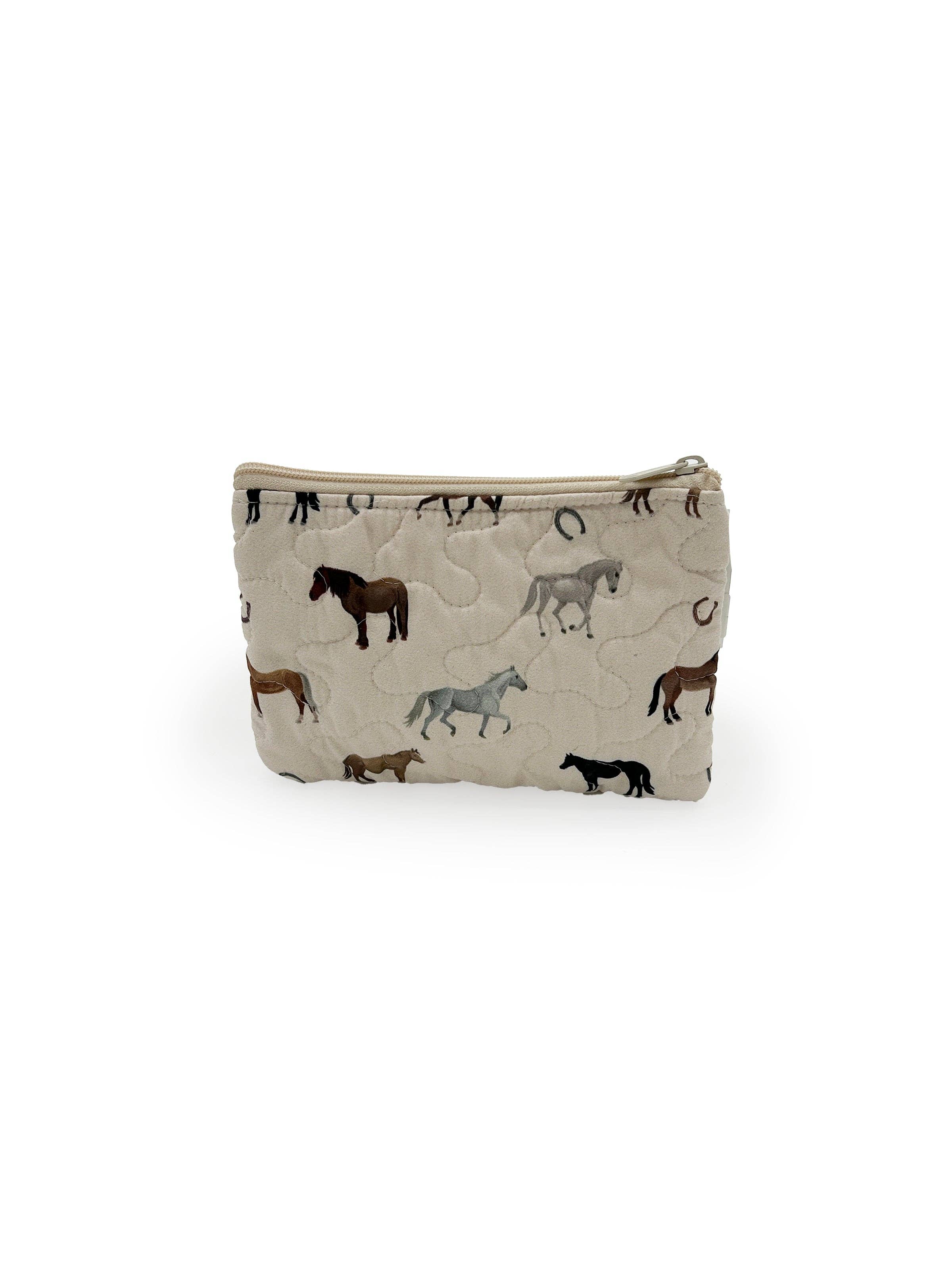 Meadow Herd Icon Linen Quilted Makeup Bag