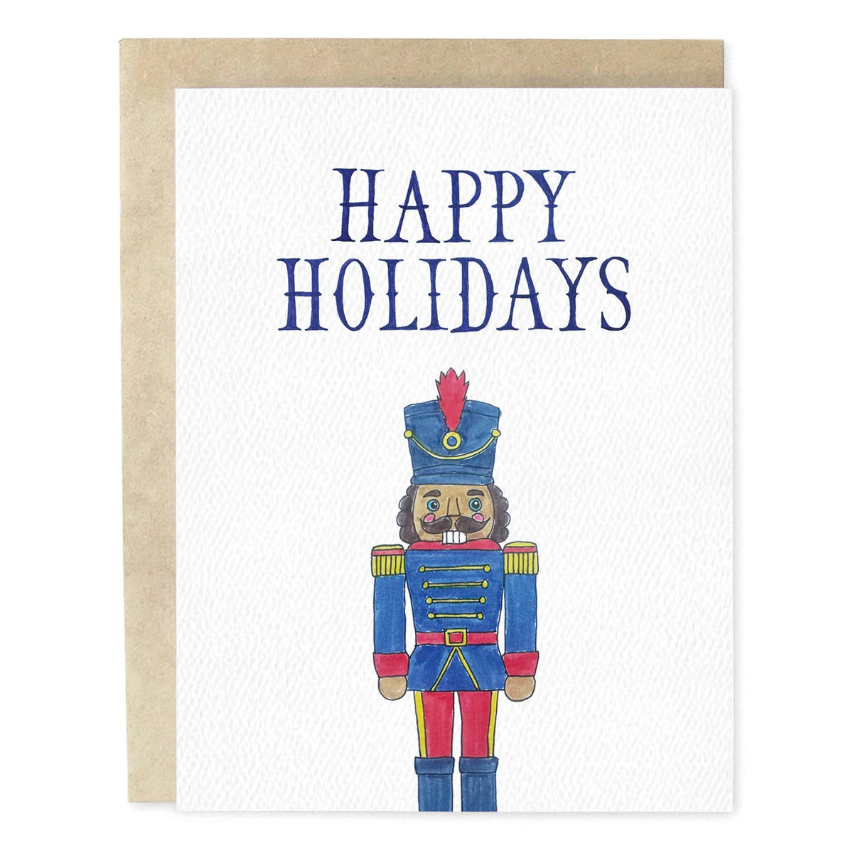 Nutcracker Hand-Illustrated Christmas Greeting Card