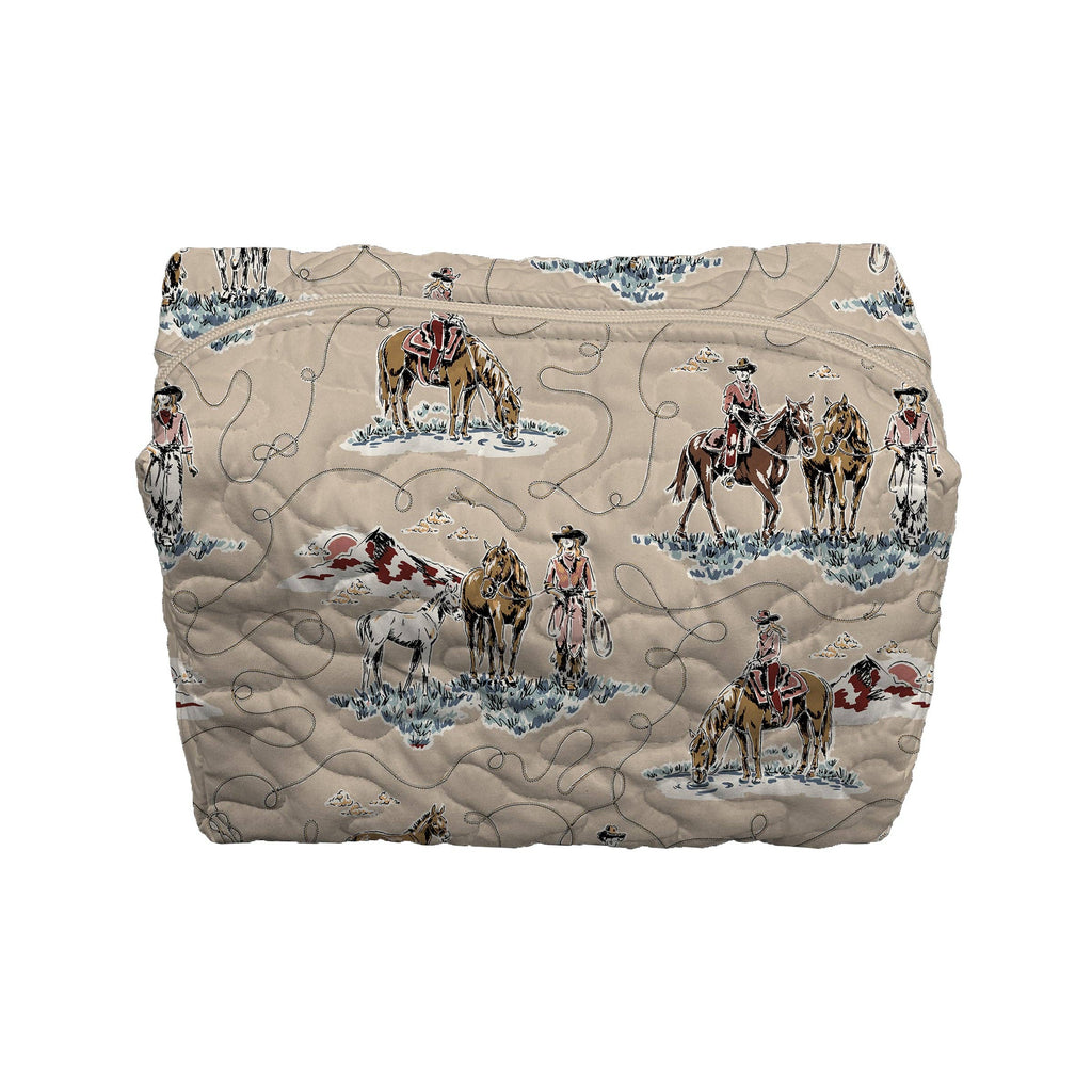 Sierra Cowgirl Brown Makeup Bag