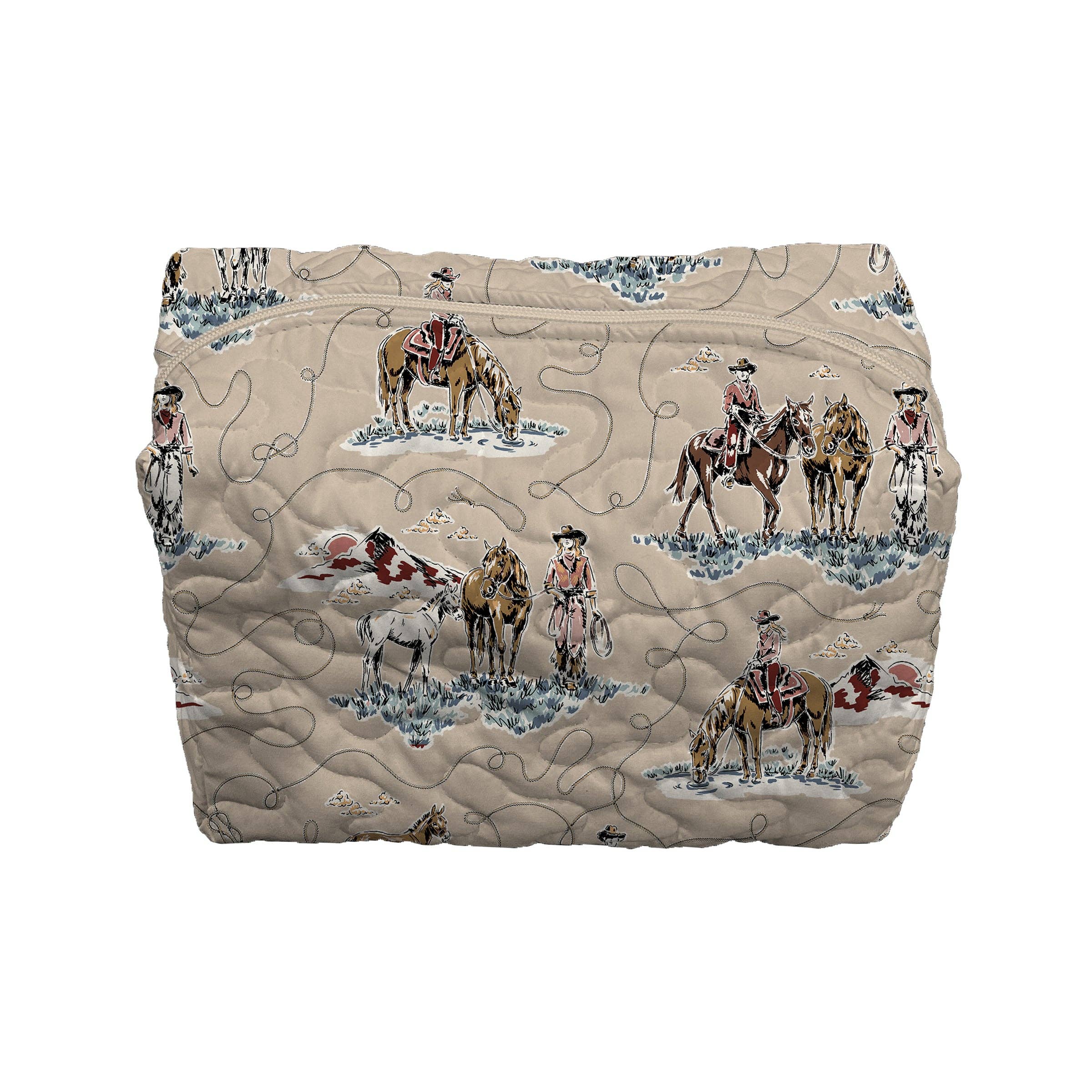 Sierra Cowgirl Brown Makeup Bag