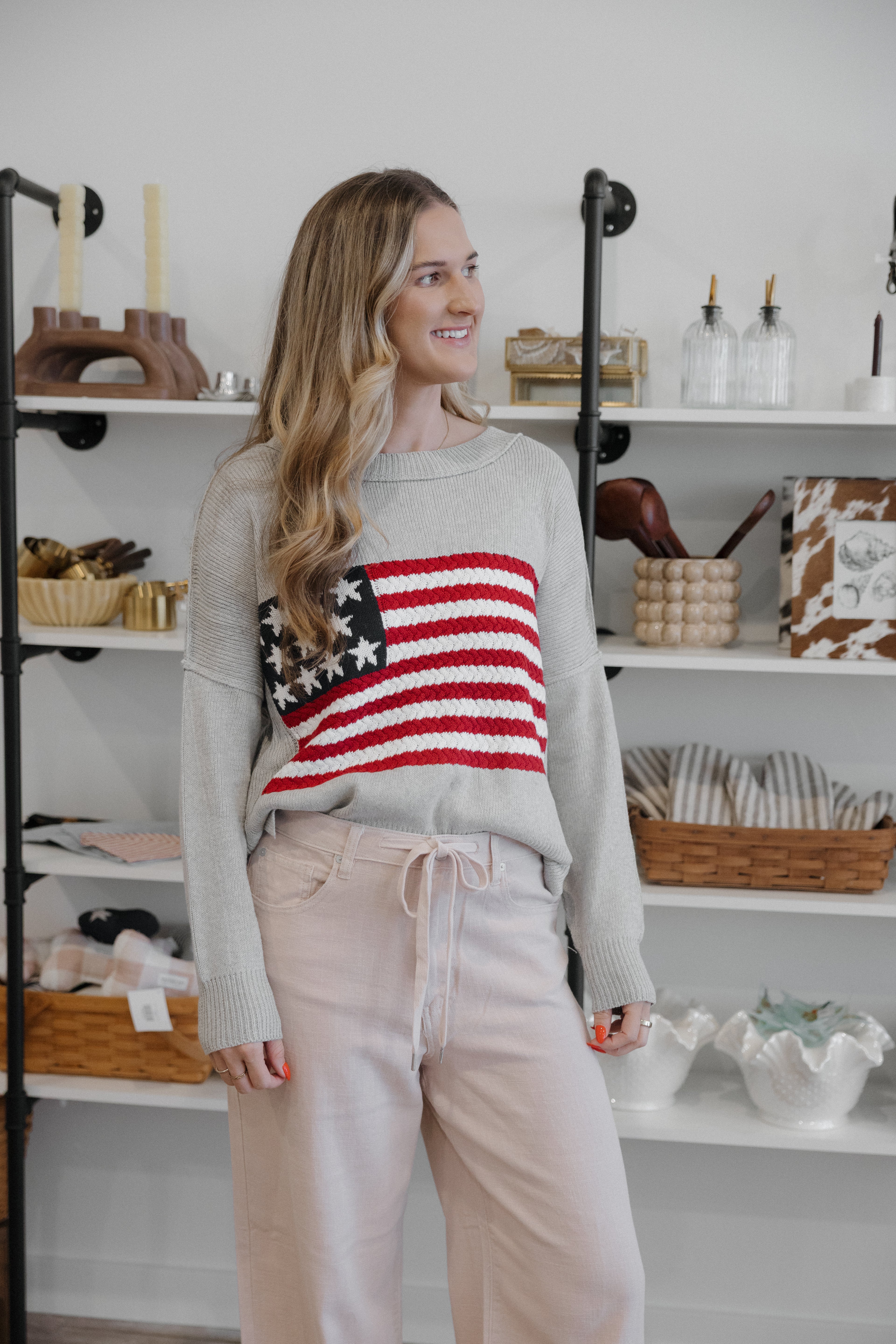 American Honey Sweater in Grey