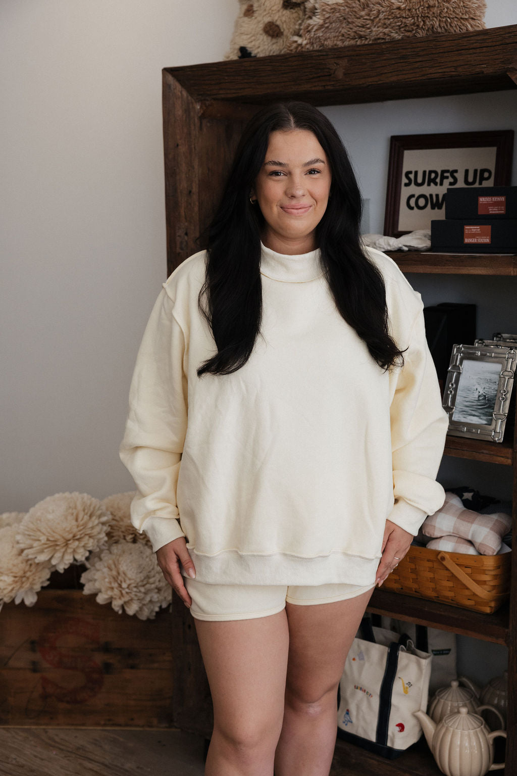 Hayes Buttercream Mock Neck