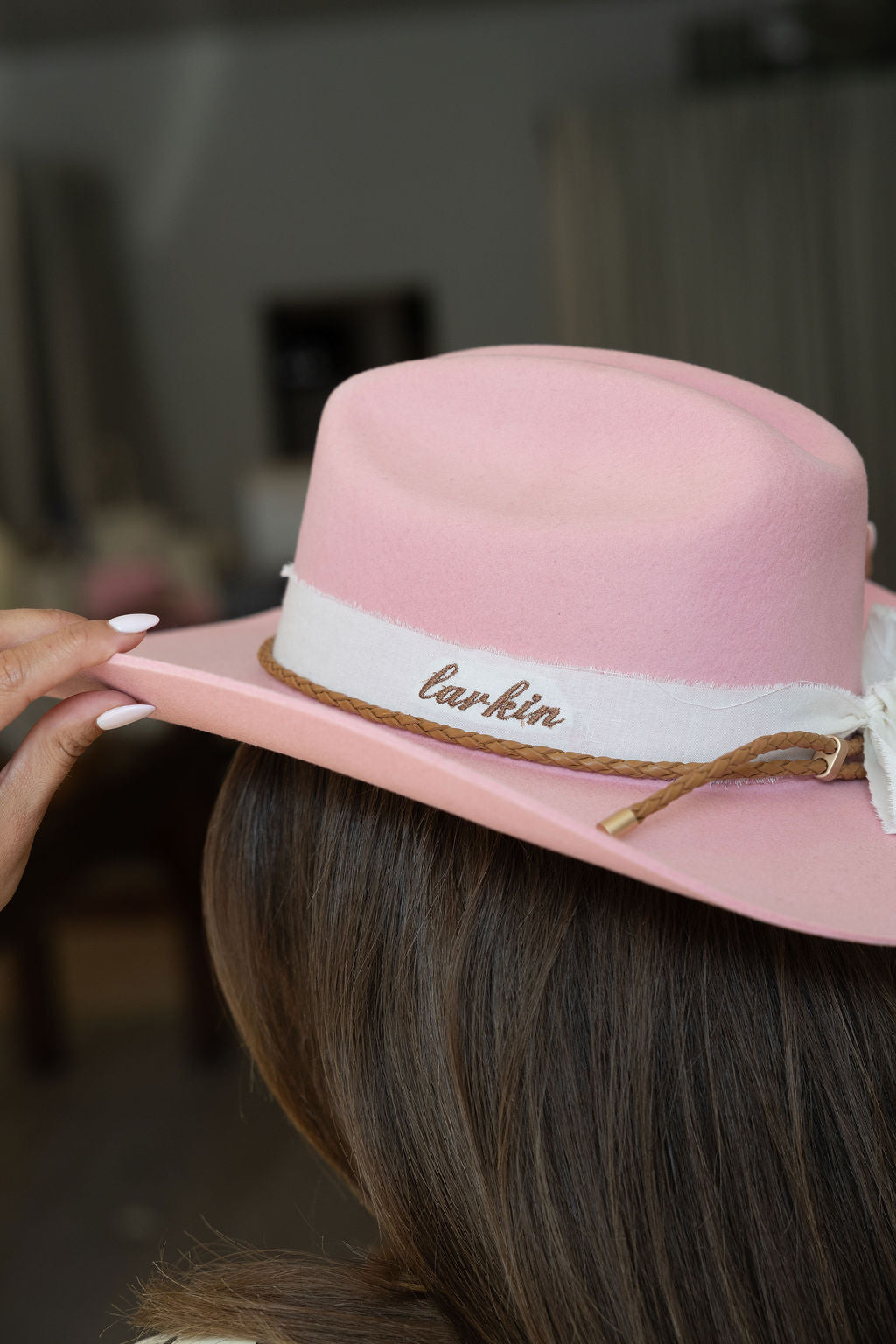 The Maggie Cowboy Hat in Blush