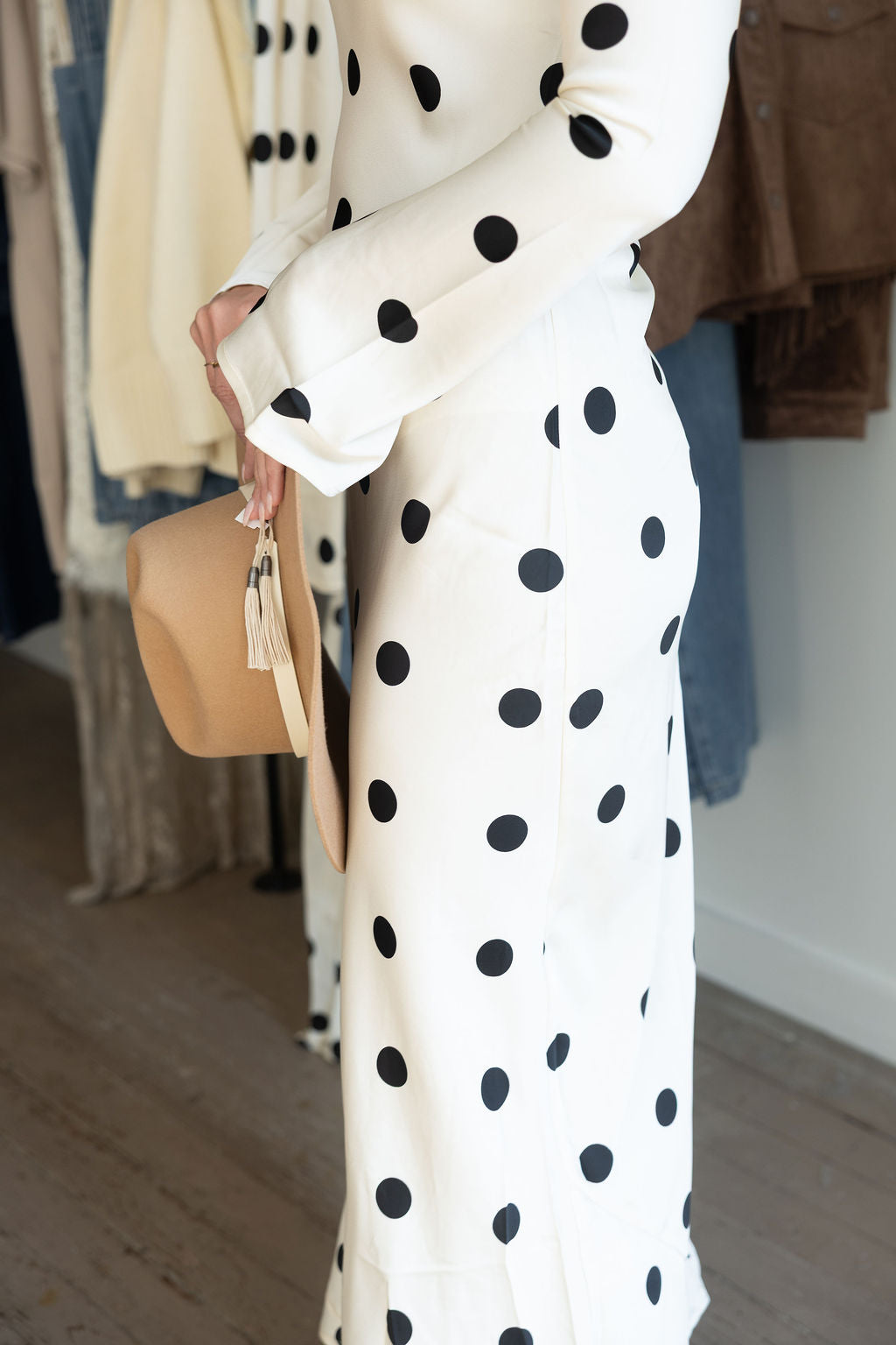 Georgie Cream Dot Dress