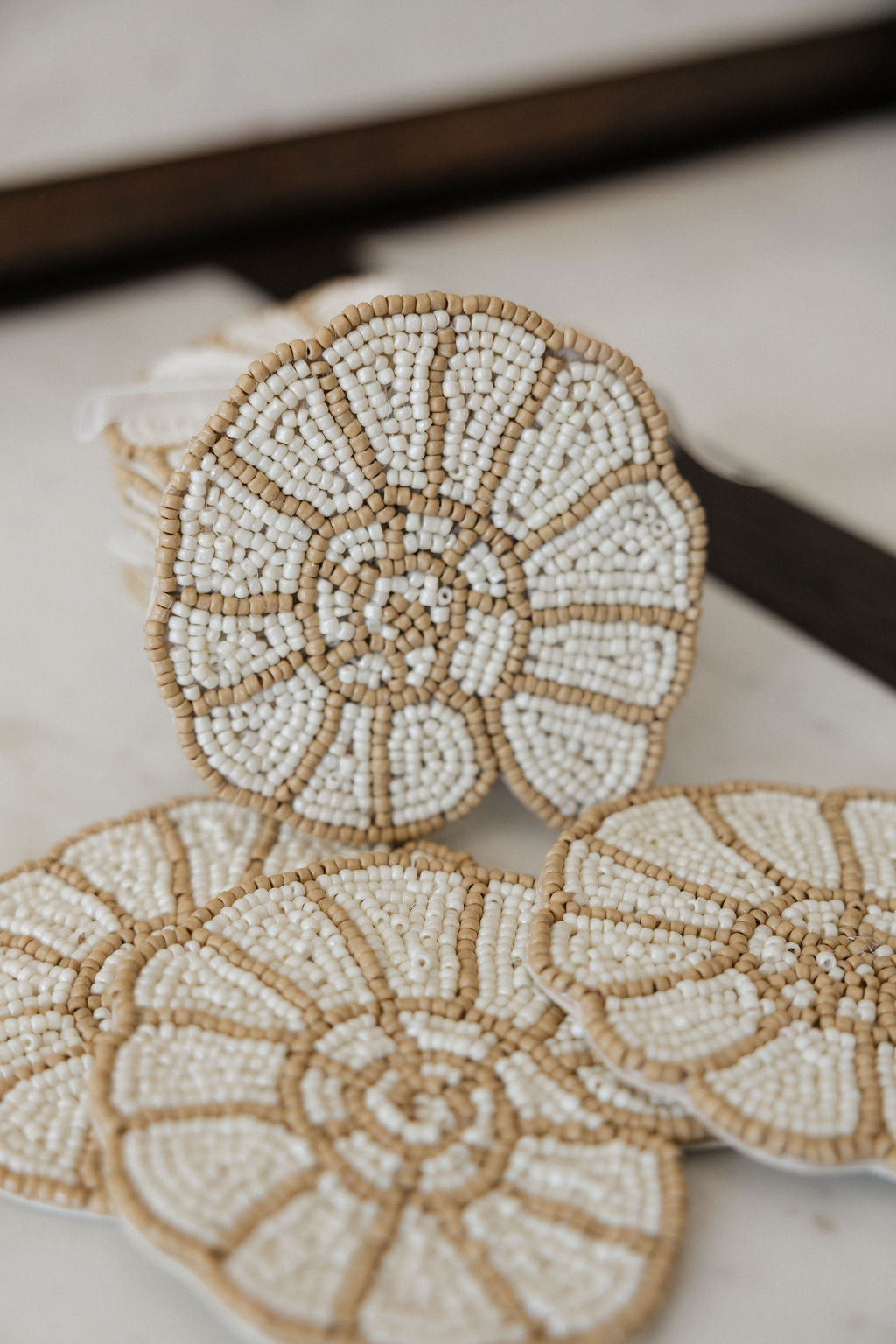 Shell Beaded Coasters
