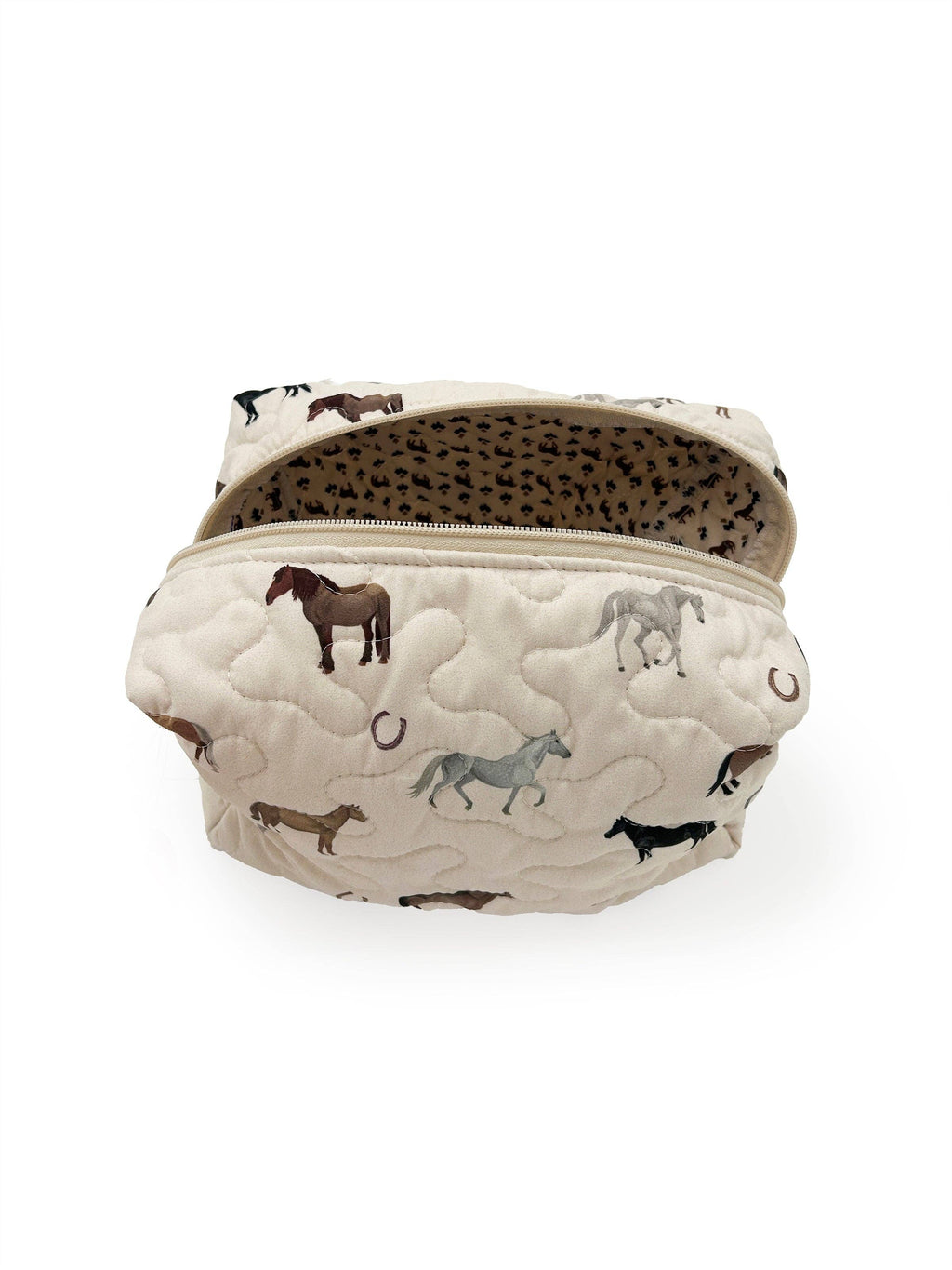 Meadow Herd Icon Linen Quilted Makeup Bag