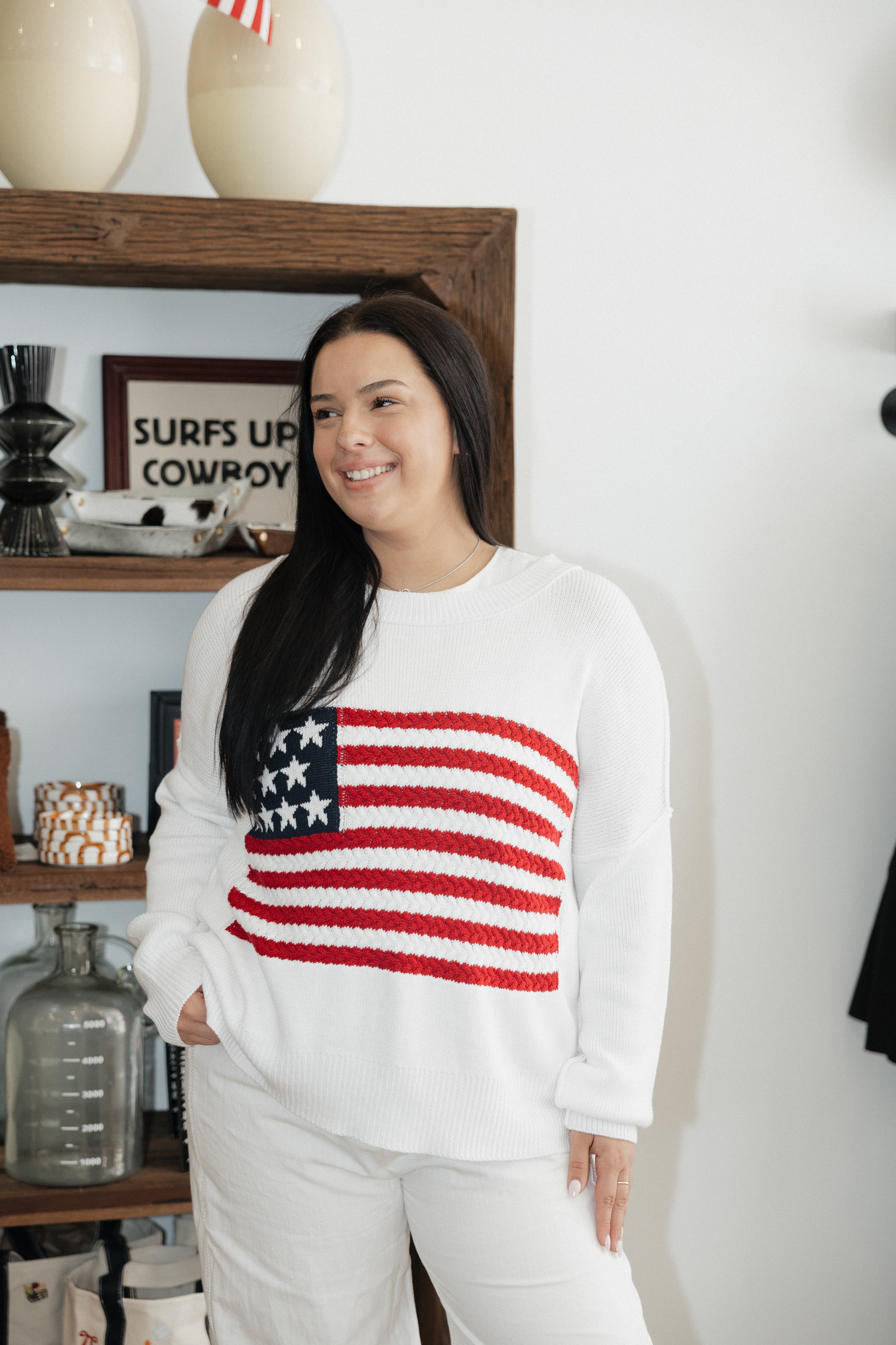American Honey Sweater in White