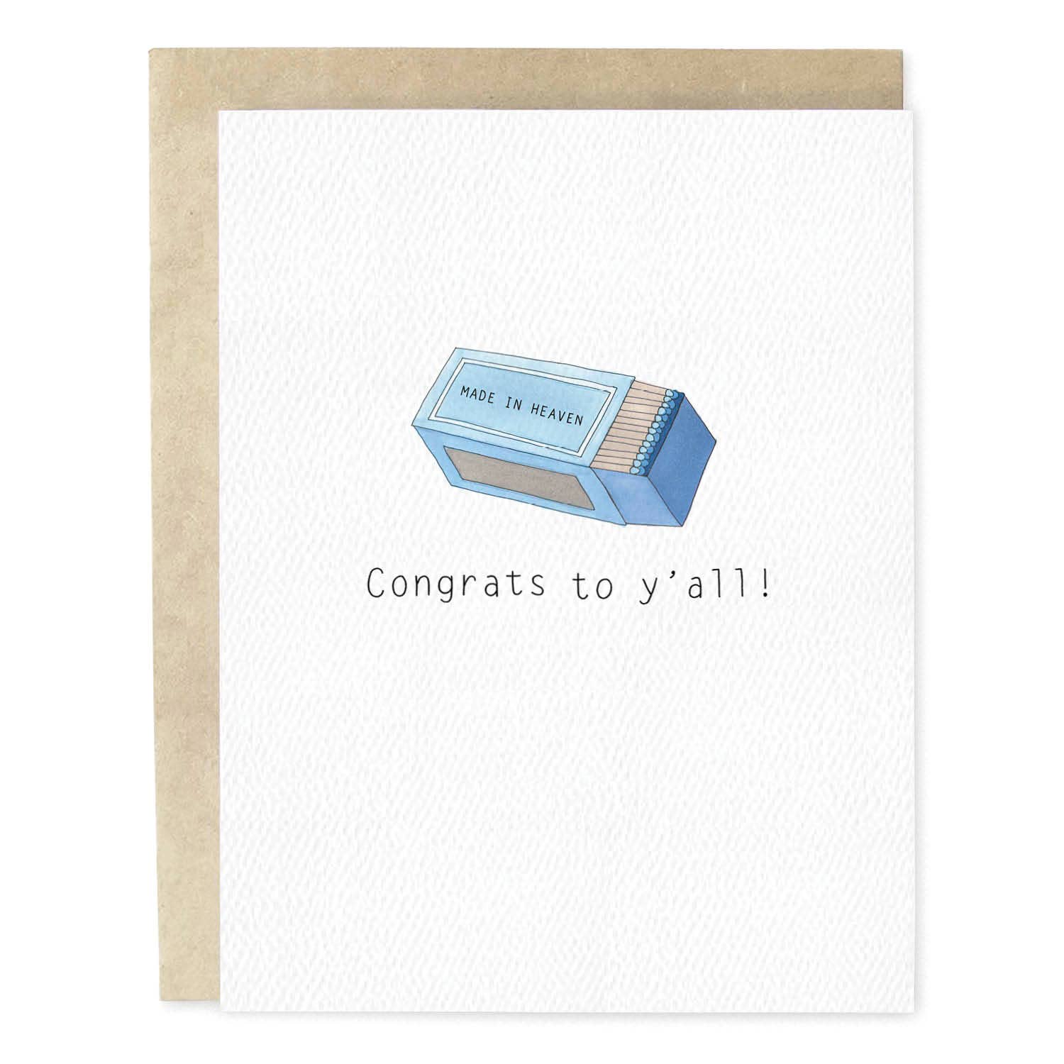 Match Made In Heaven Congrats Wedding Greeting Card