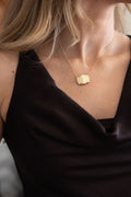 Mini Belt Buckle Necklace (Bronc) - Gold