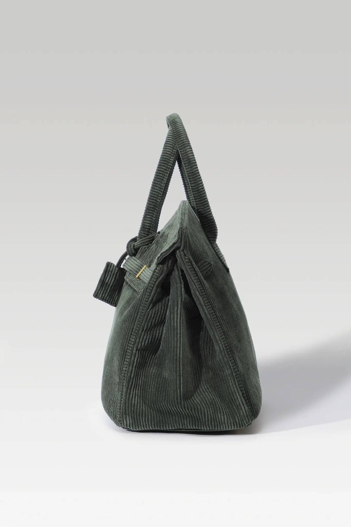 Corduroy Boatkin Bag in Olive Green