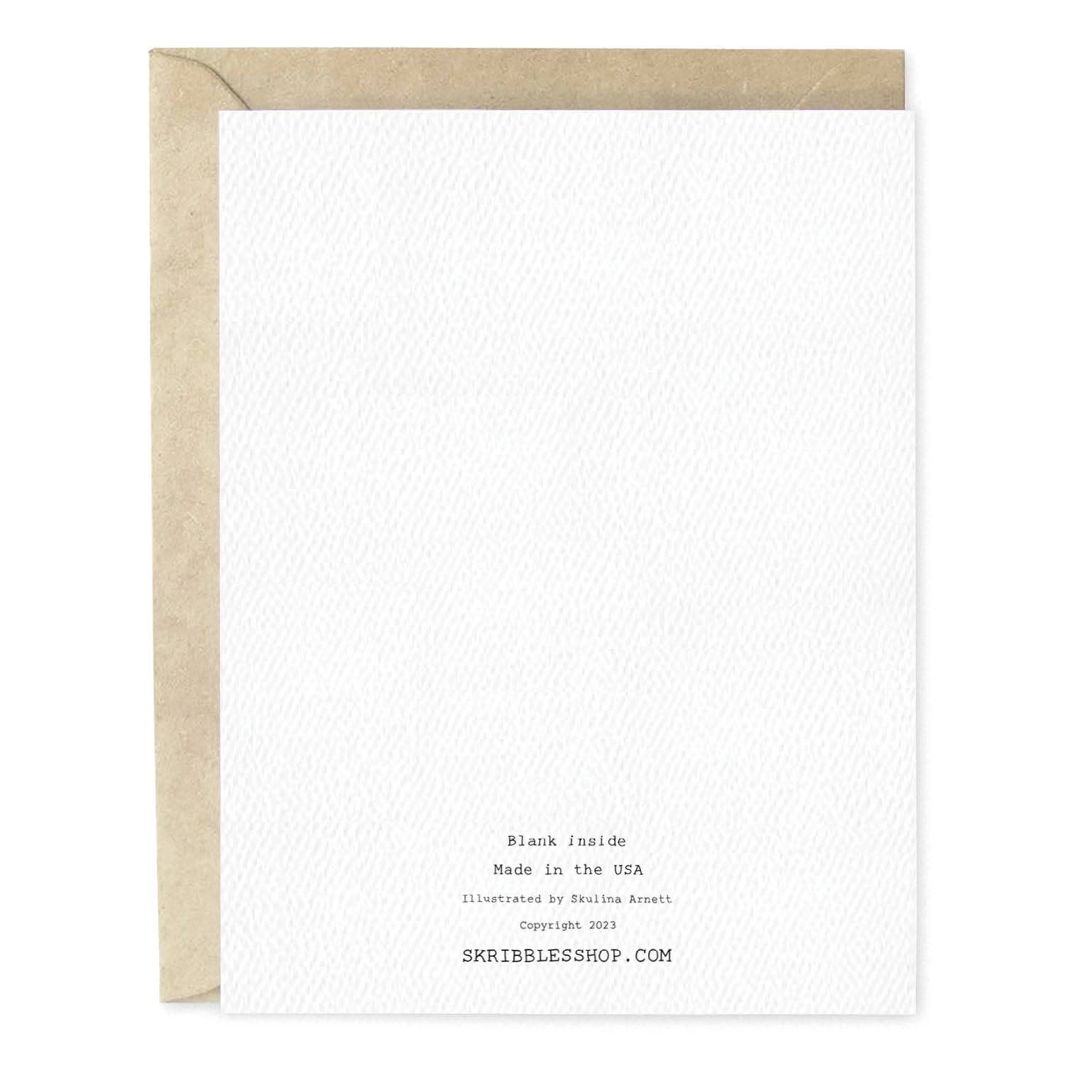 Olive Birthday Wishes Martini Hand-Illustrated Greeting Card