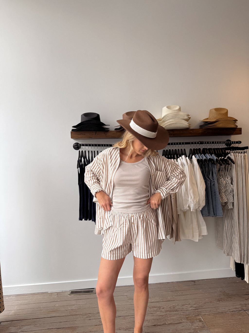 Laguna Striped Wide Leg Shorts