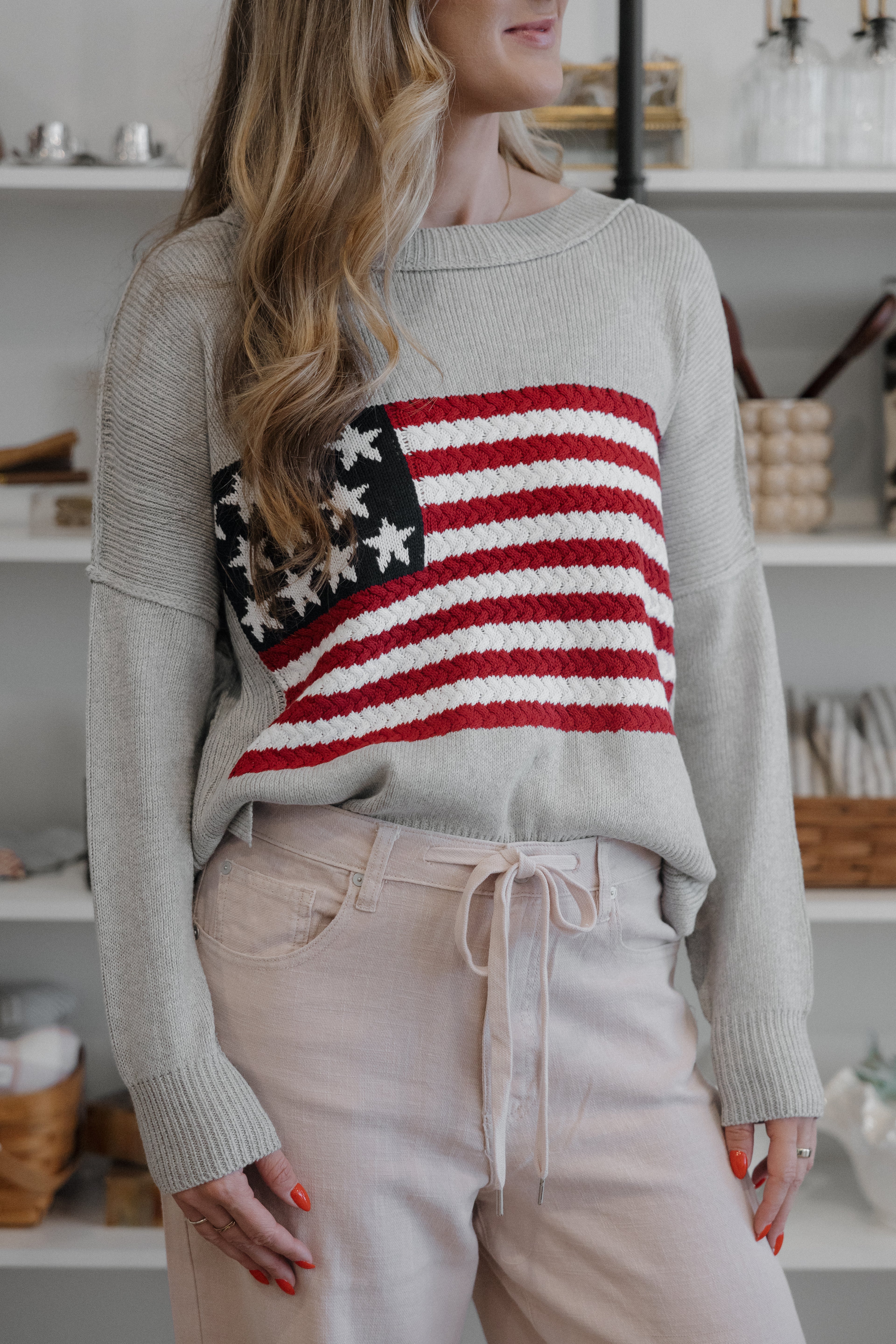 American Honey Sweater in Grey