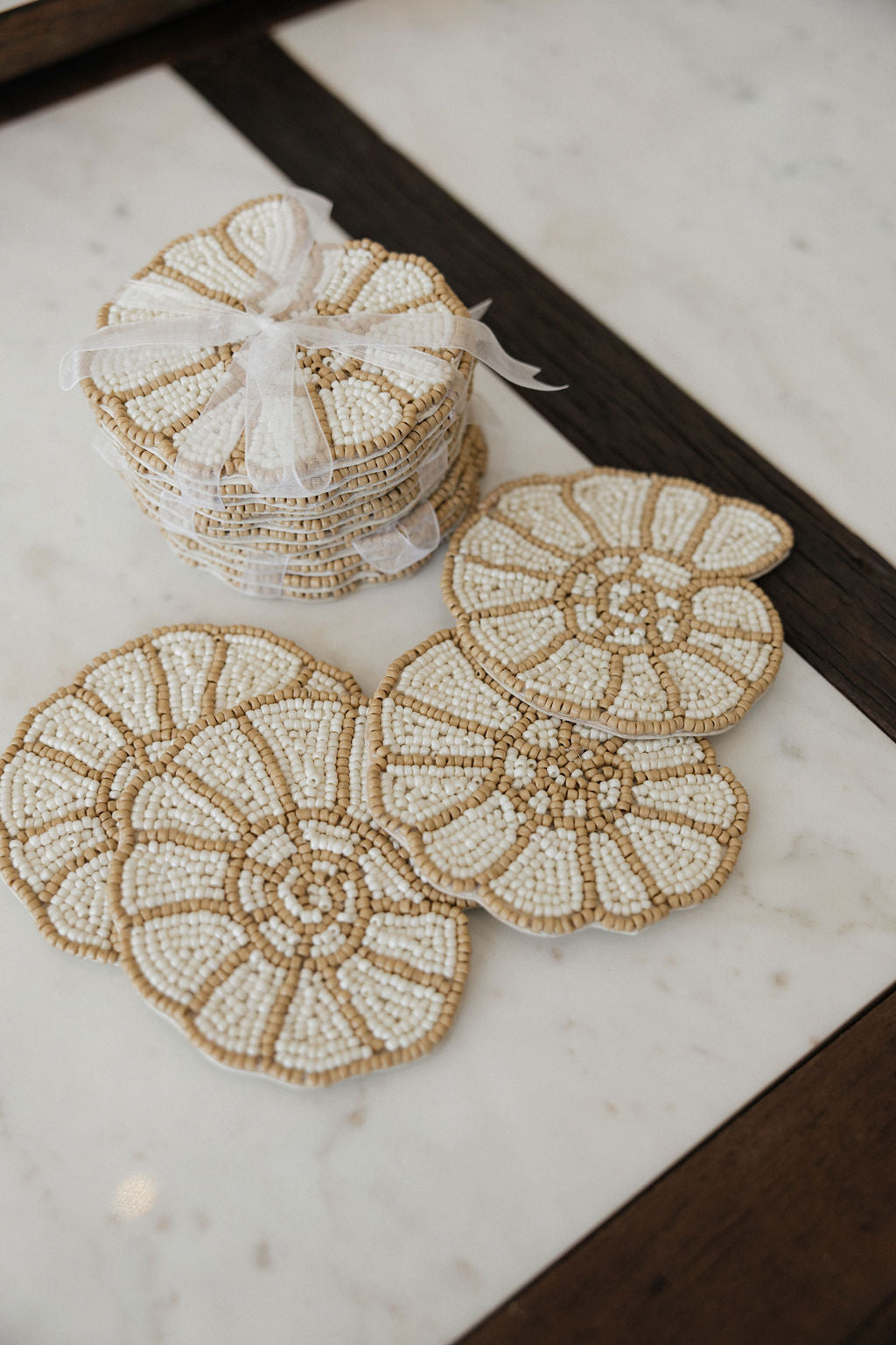 Shell Beaded Coasters
