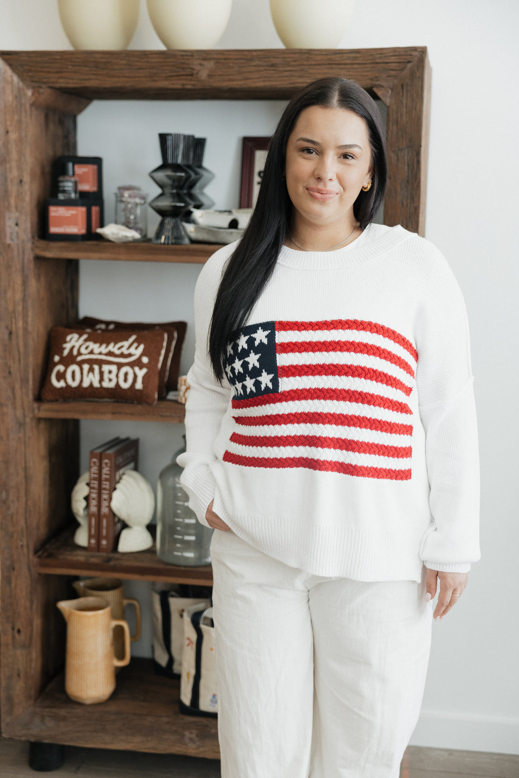 American Honey Sweater in White