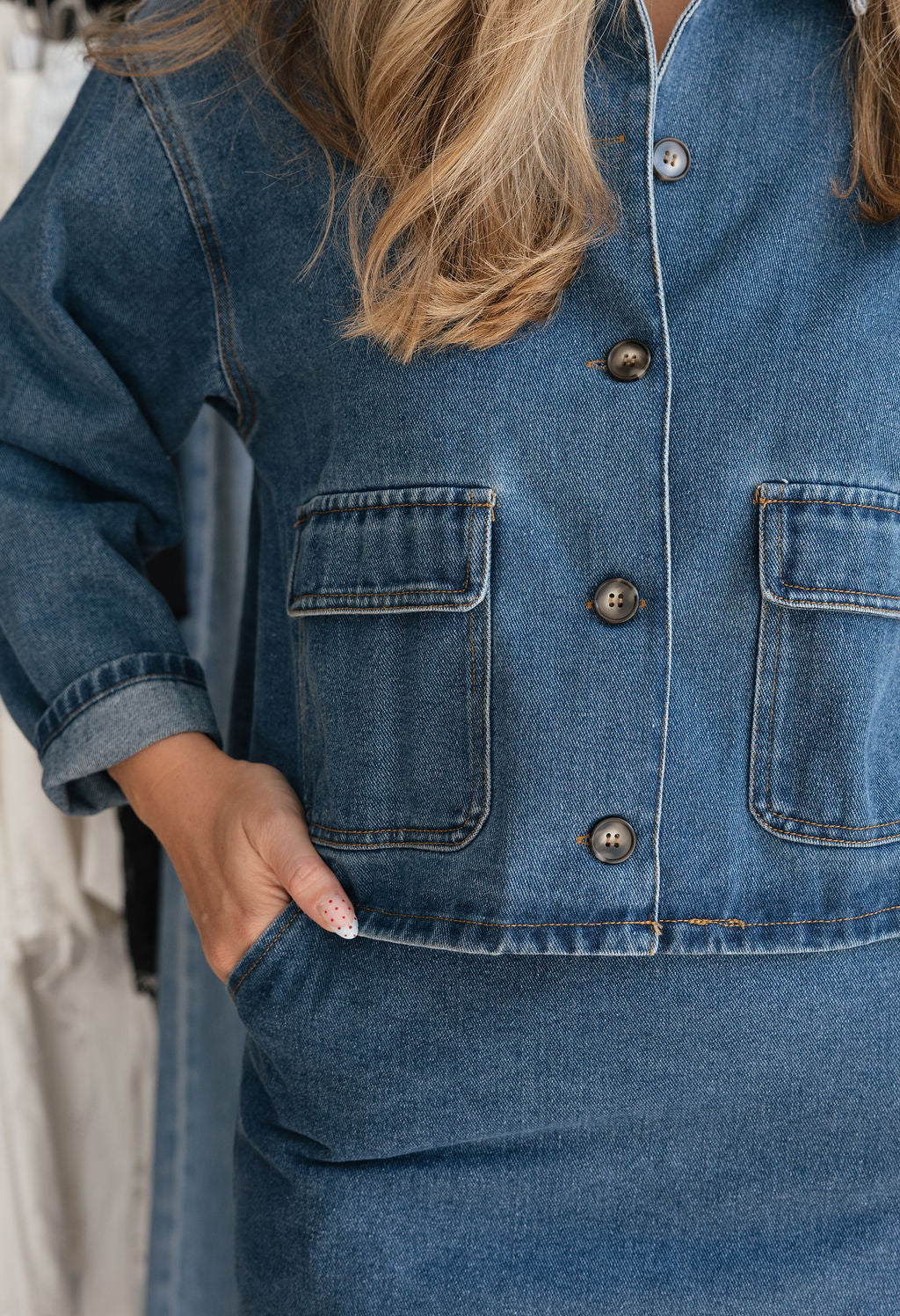 Back Home Denim Top
