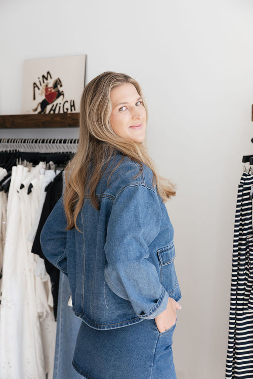 Back Home Denim Top