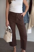 Sabrina Curved Utility Pants in Lindt