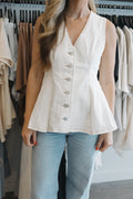 Rowdy Button Down Pleated Vest