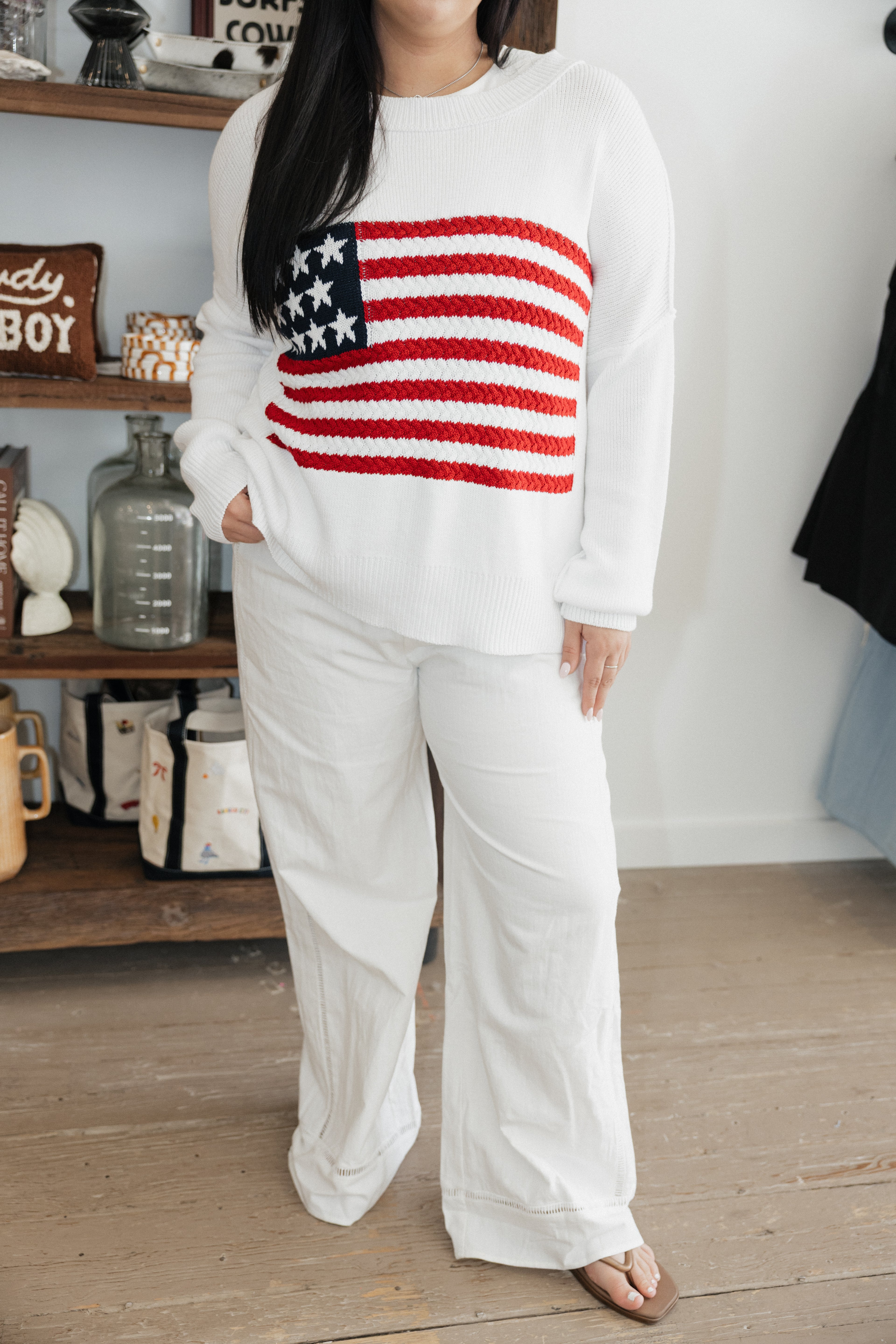 American Honey Sweater in White