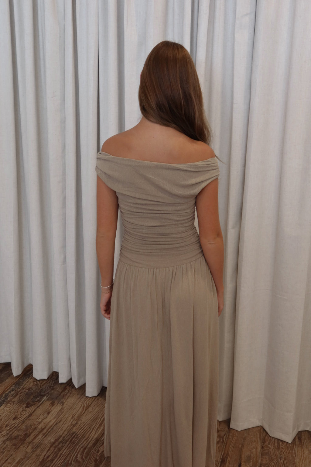 Blakely Dress in Taupe