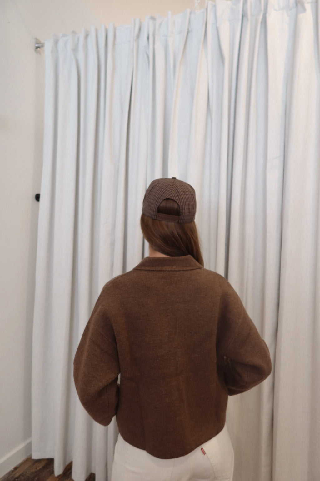 The Marlow Collared Zip Up in Chocolate