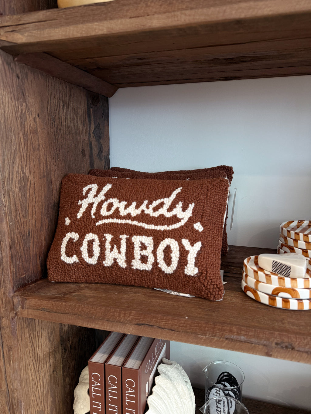 Howdy Cowboy Hook  Pillow