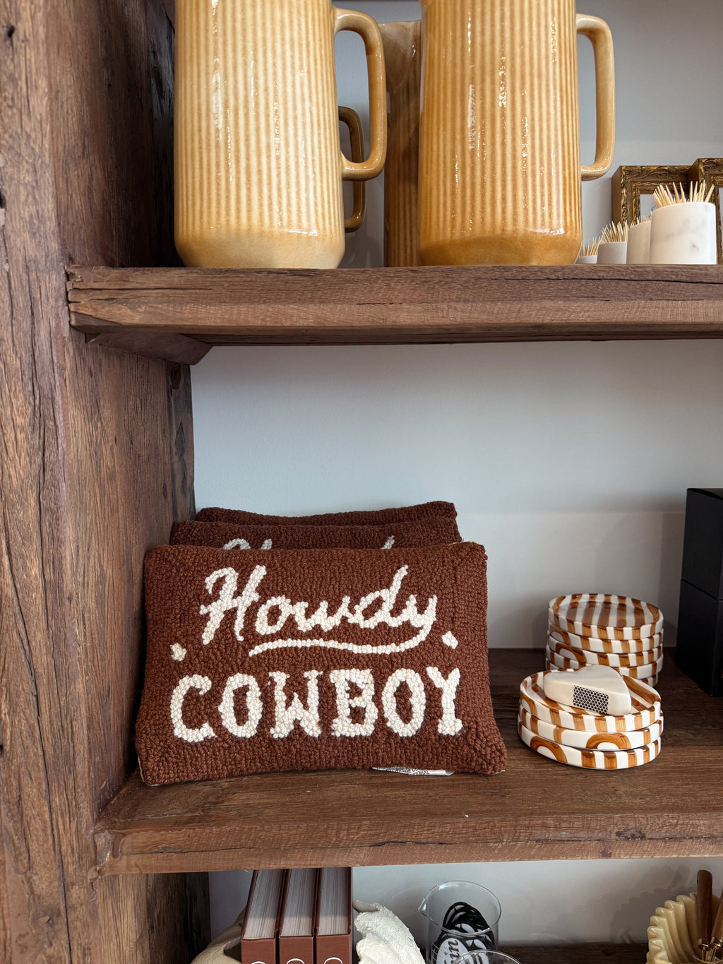 Howdy Cowboy Hook  Pillow