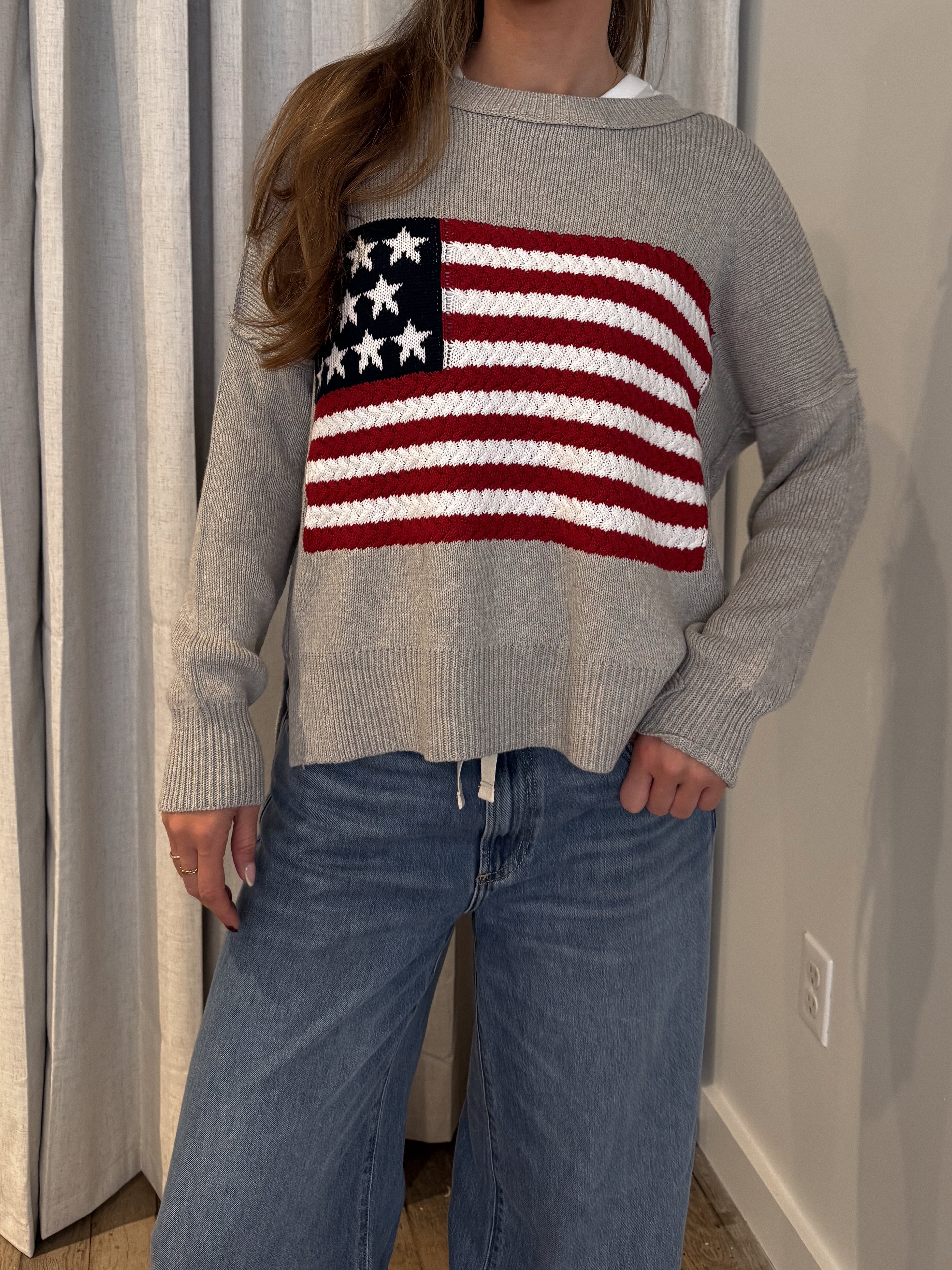 American Honey Sweater in Grey