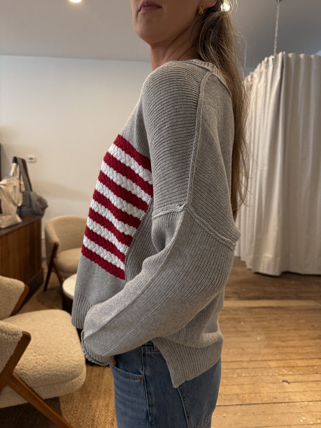 American Honey Sweater in Grey
