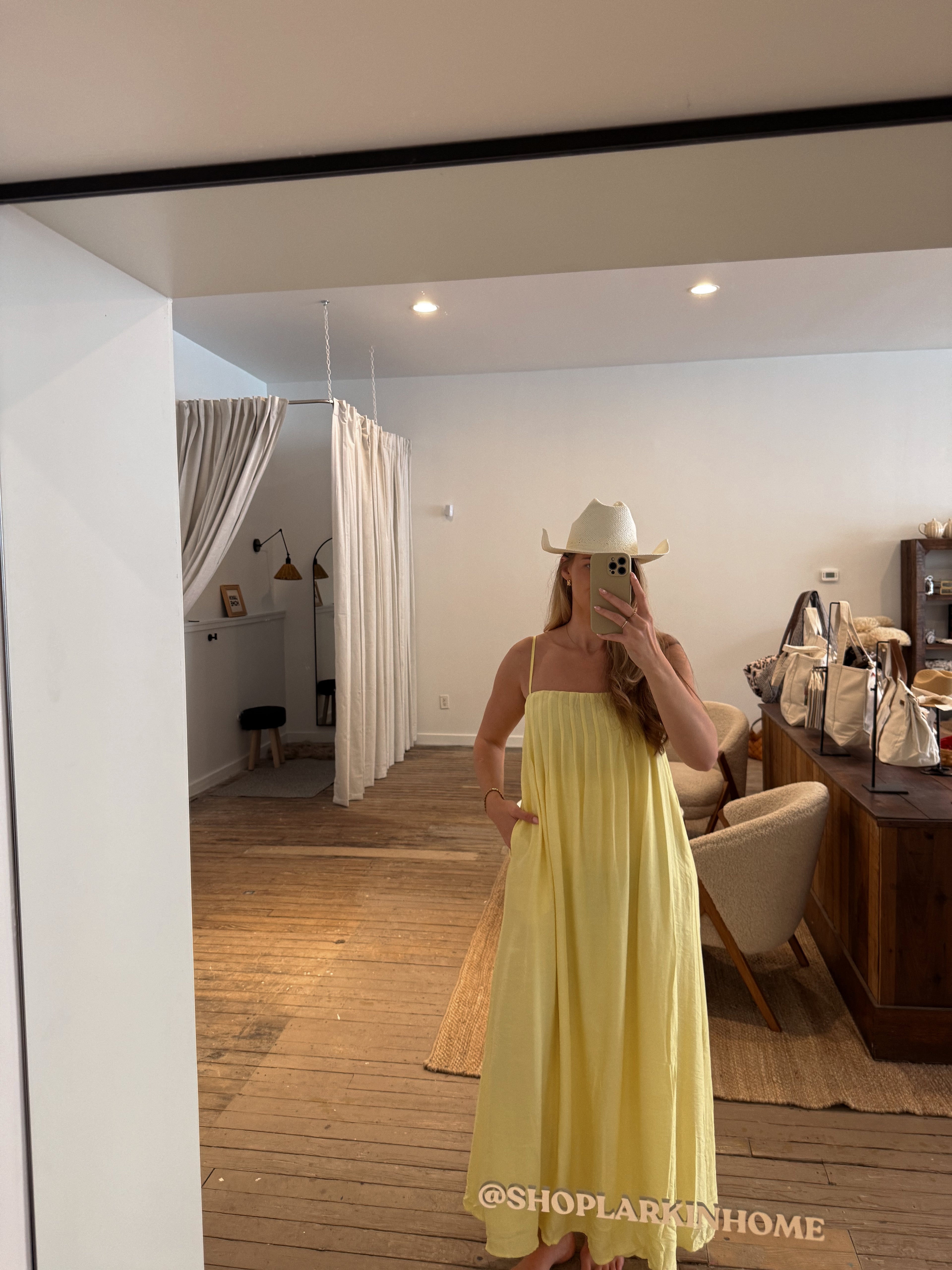 Main Street Pleated Maxi Dress