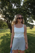 Hamptons Striped Elastic Waist Shorts
