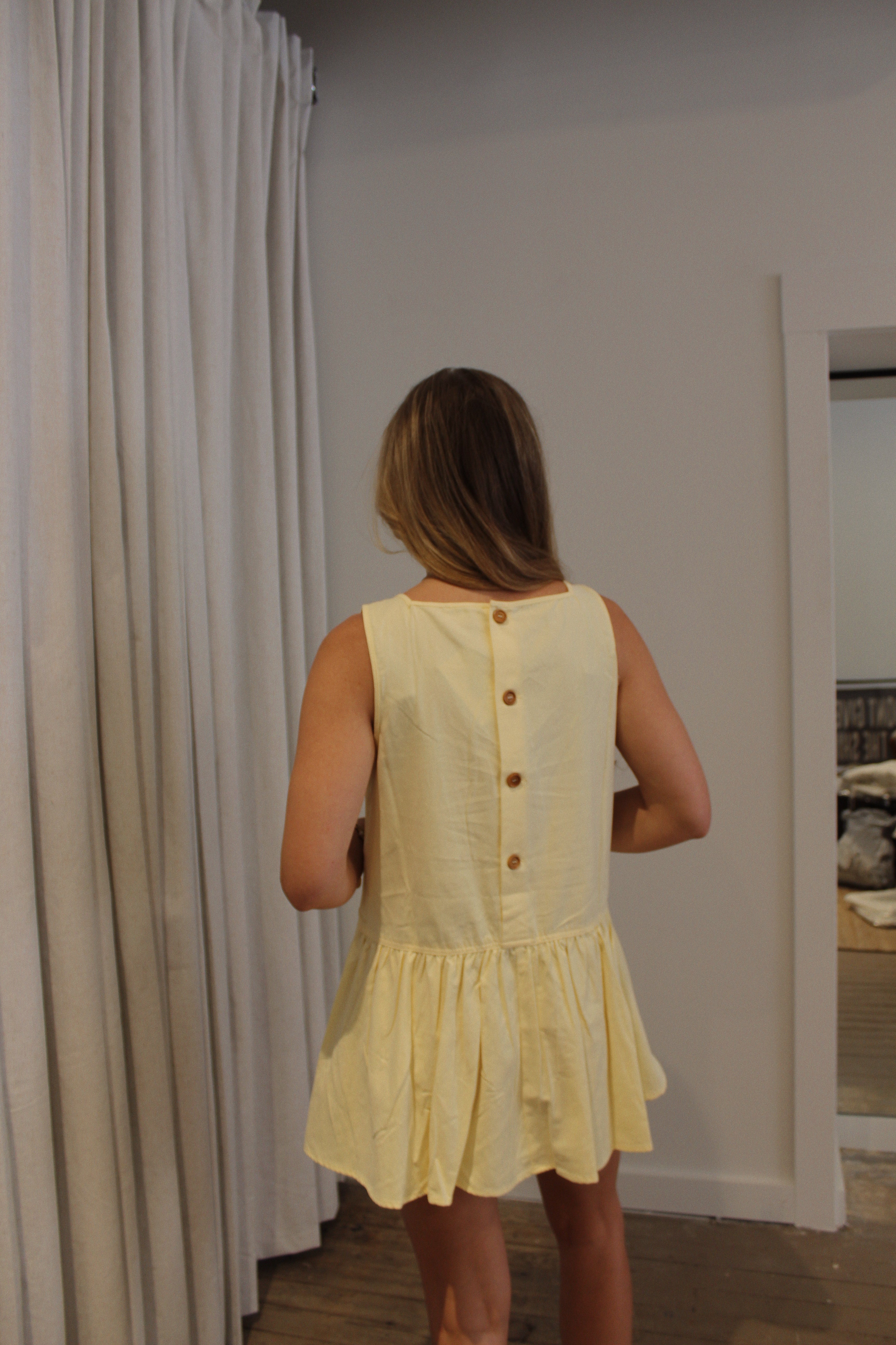Buttercream Cotton Flare Tunic Dress