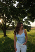 Elise Lace Cami in Blue