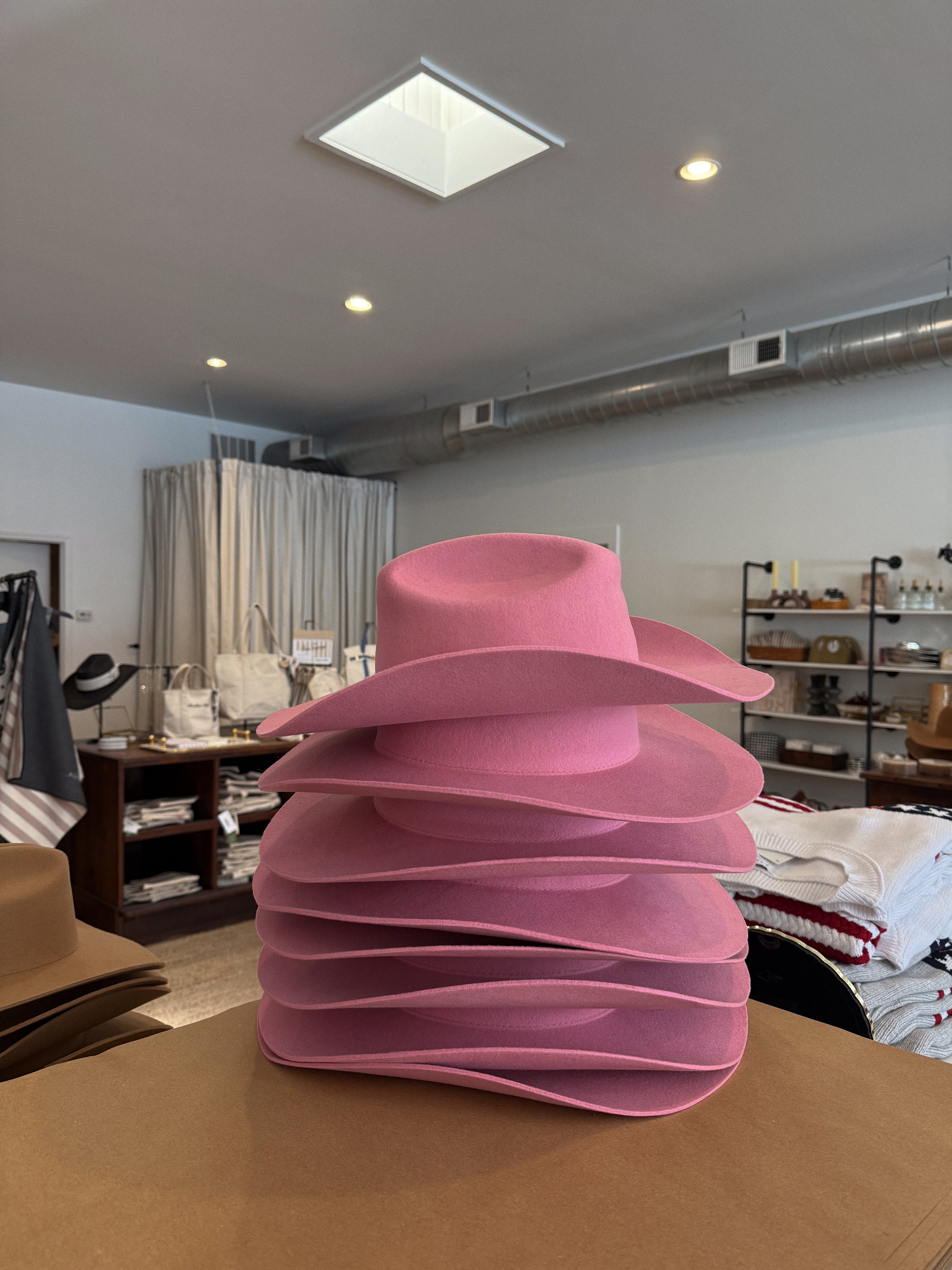 The Maggie Cowboy Hat in Blush