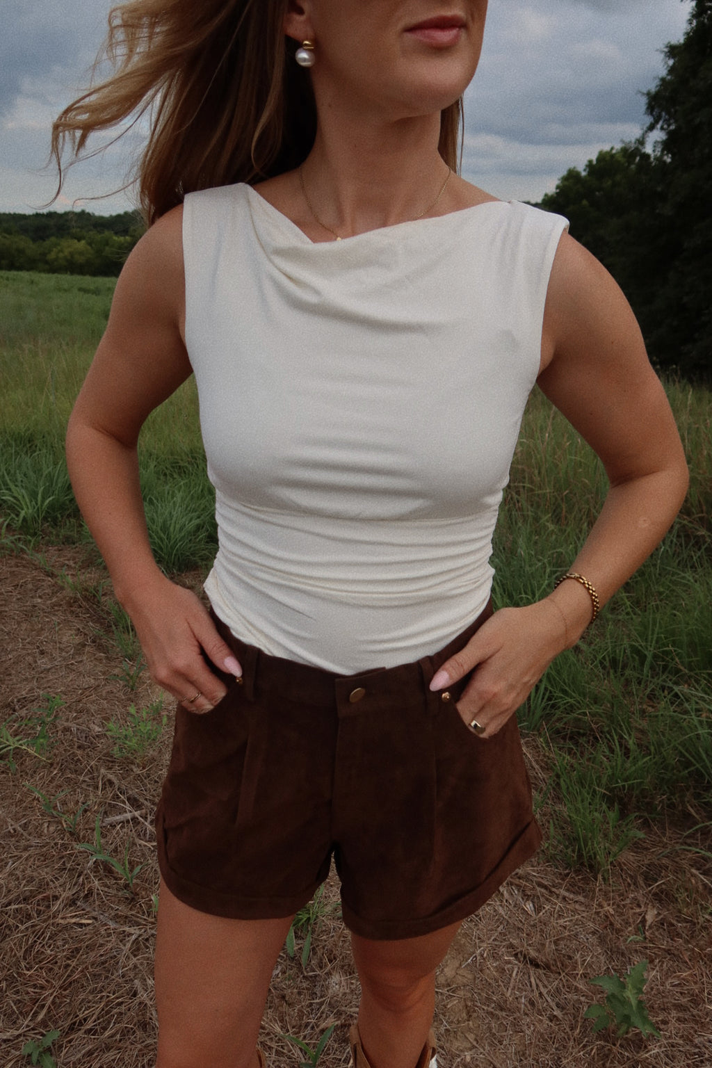 The Maeve Top in Ivory