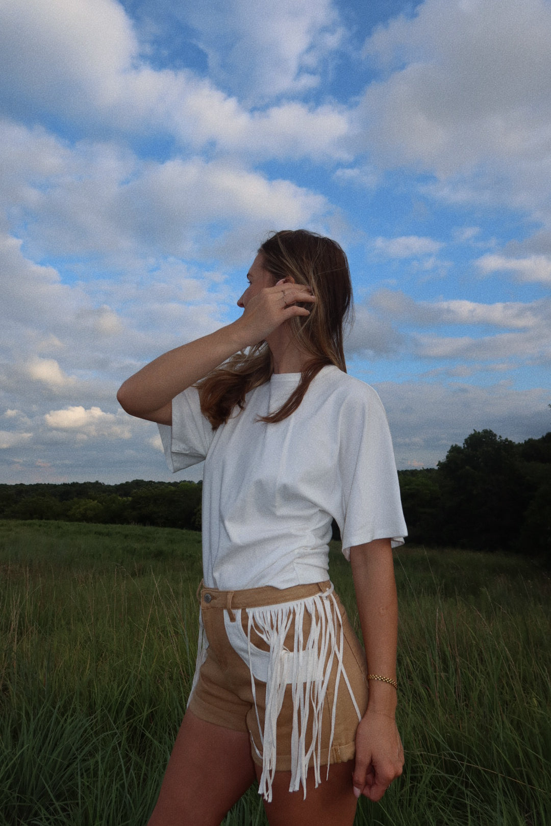 Veronica Kimono Sleeve Fitted Tee - Le Blanc