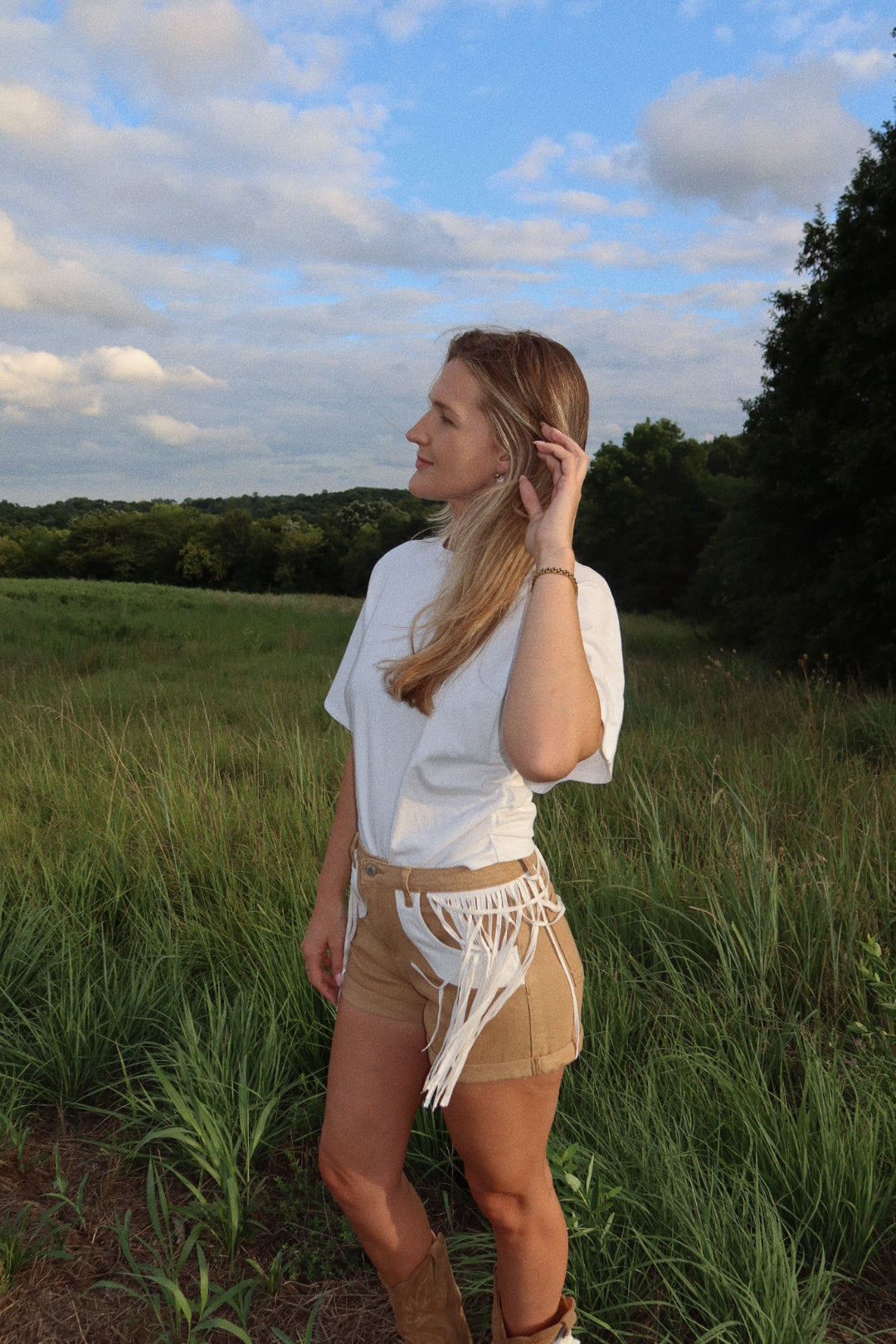 Veronica Kimono Sleeve Fitted Tee - Le Blanc
