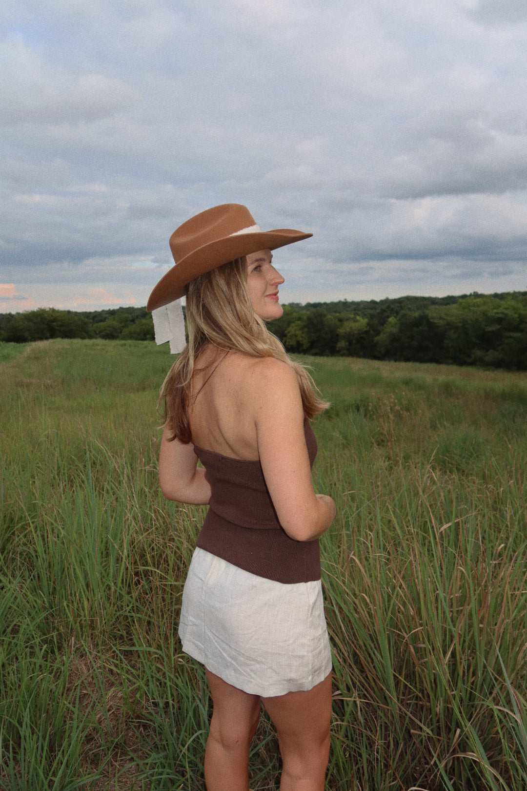 Capri Brown Knit Tube Top