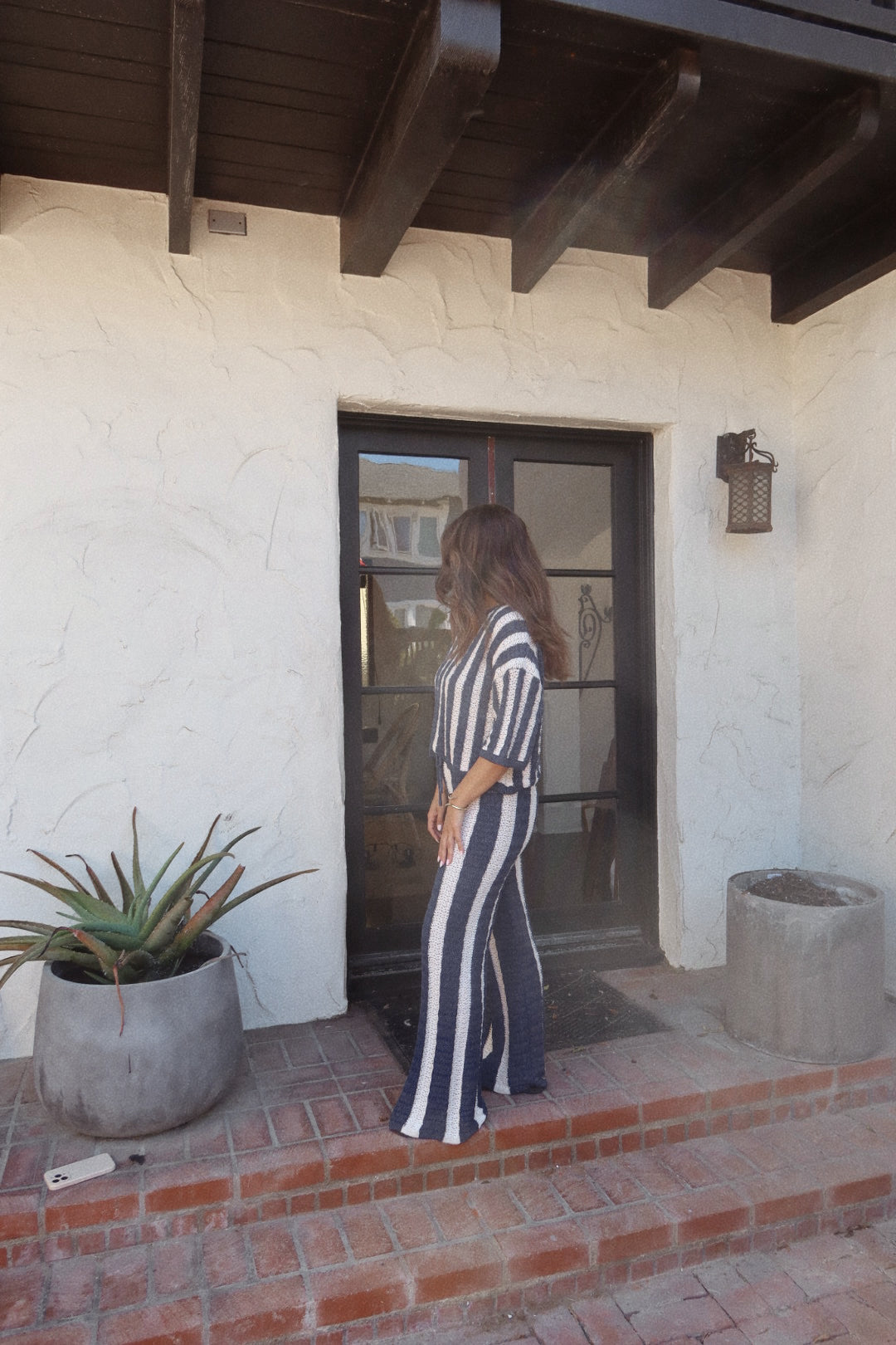 Lakeside Knit Sweater Striped Pants