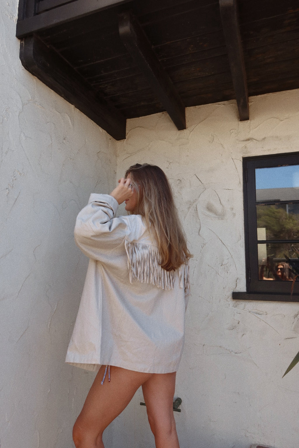 Mountain Town Long Sleeve Fringe Top