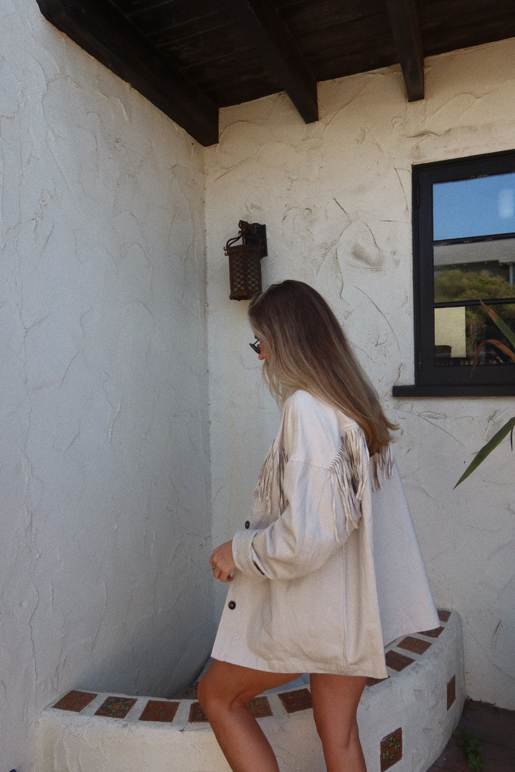 Mountain Town Long Sleeve Fringe Top