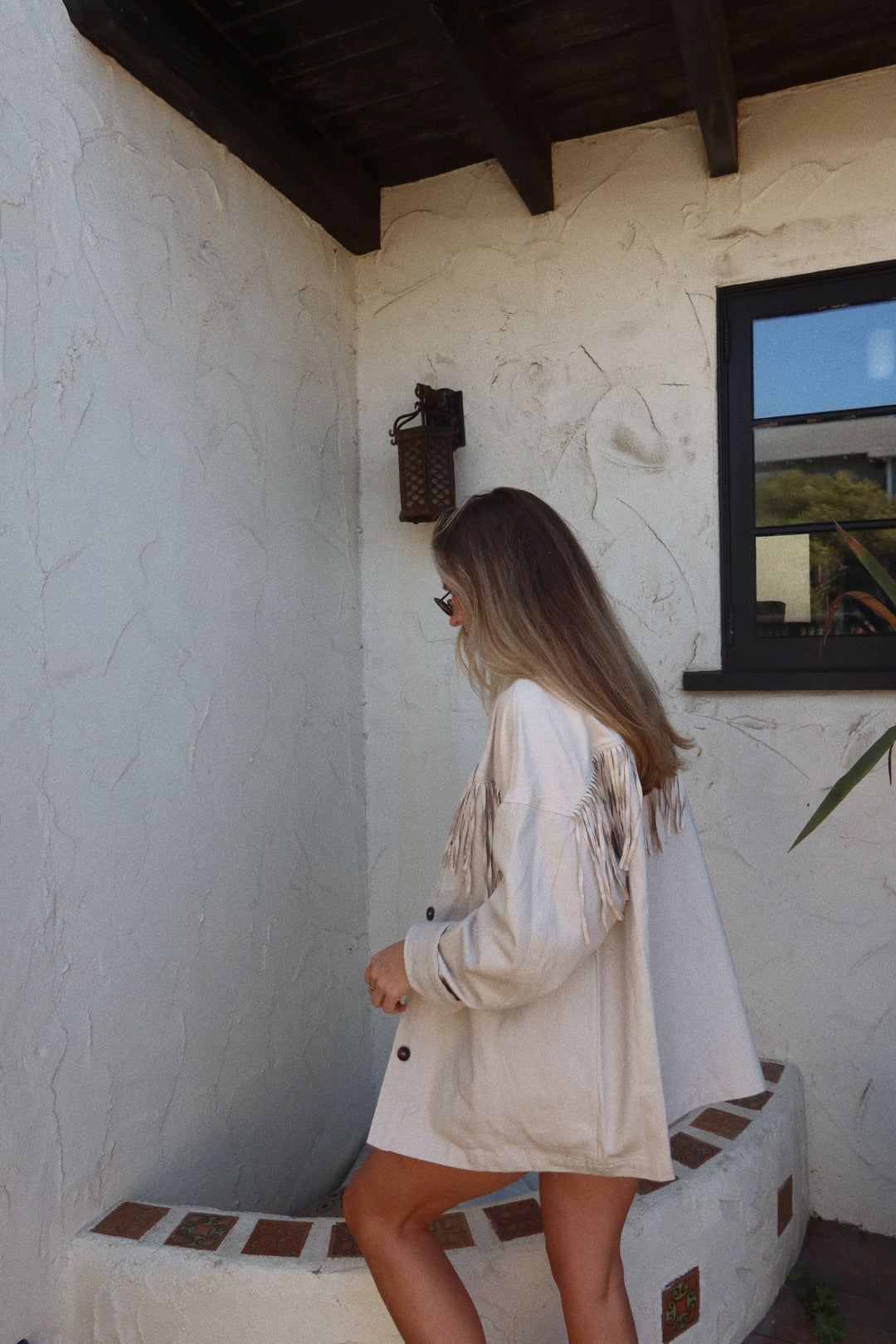 Mountain Town Long Sleeve Fringe Top