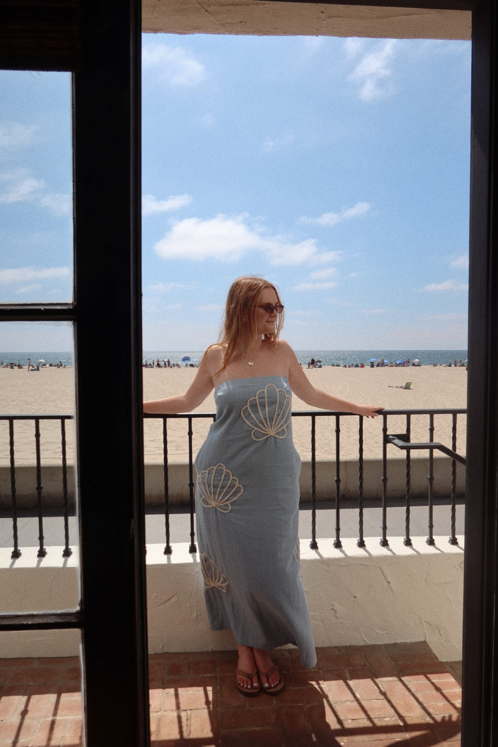 Shore Side Denim Maxi Dress