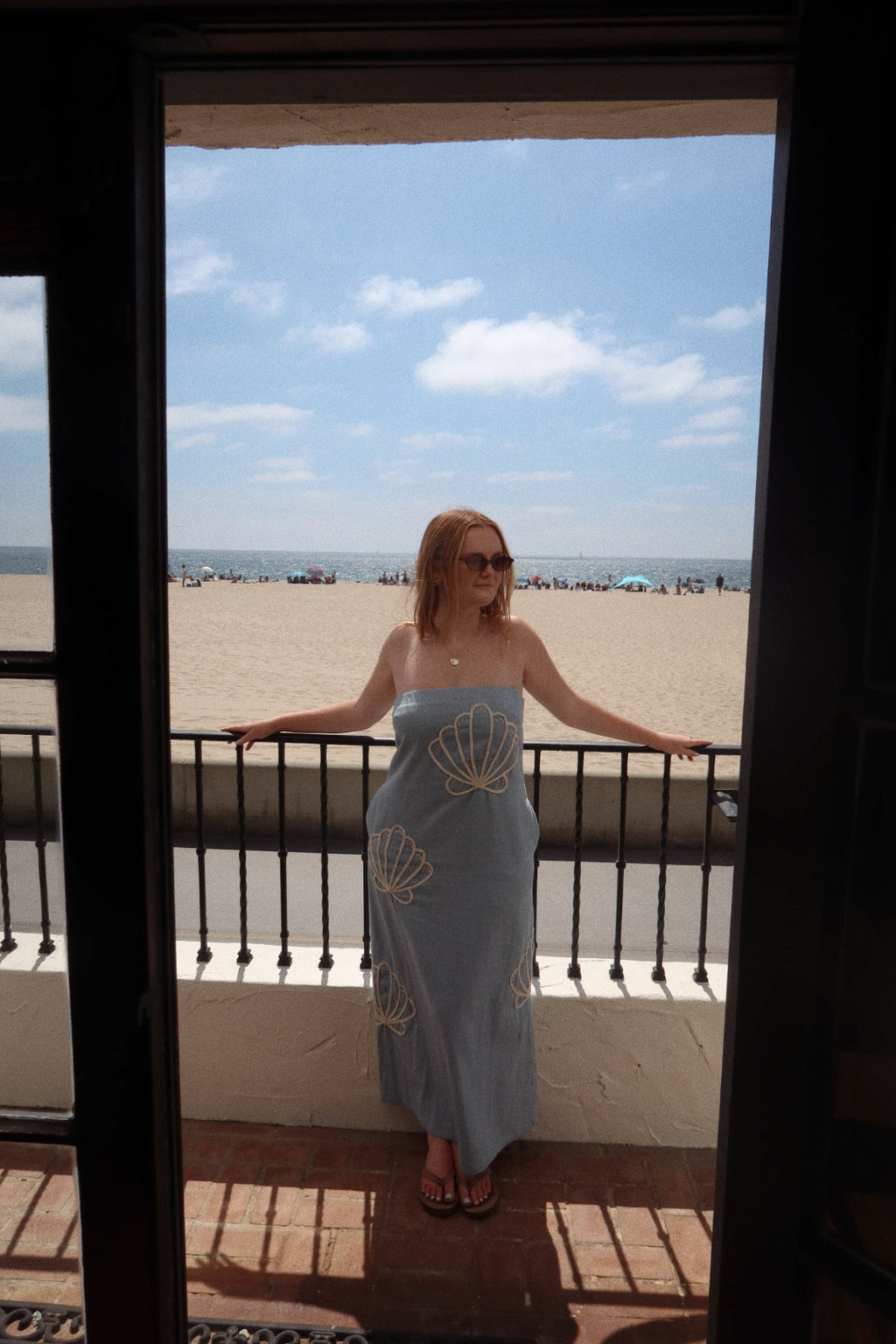 Shore Side Denim Maxi Dress