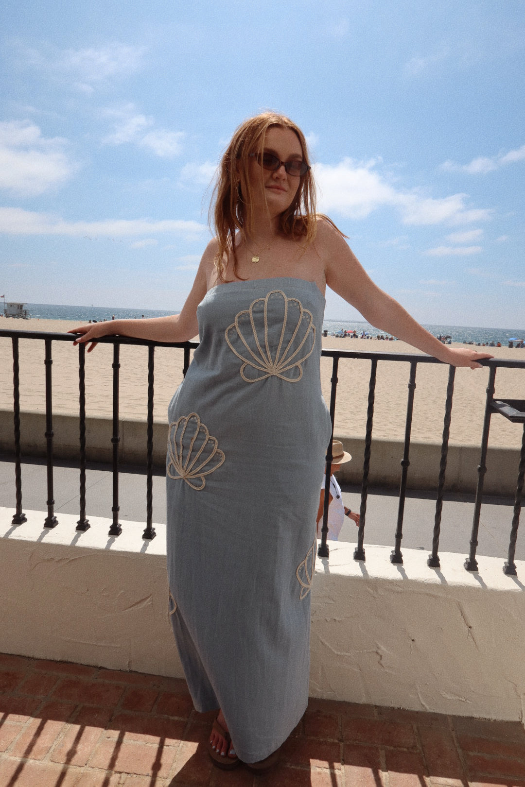 Shore Side Denim Maxi Dress